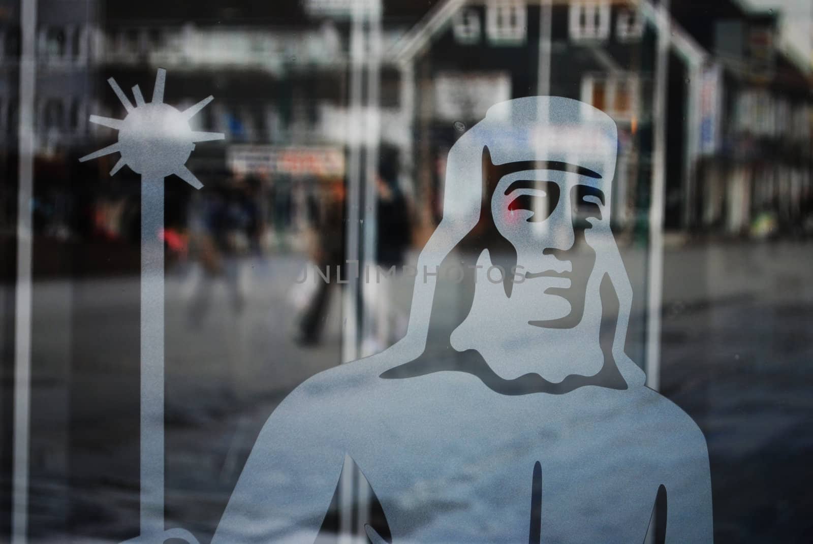 Gjensidige Nor logo on window.