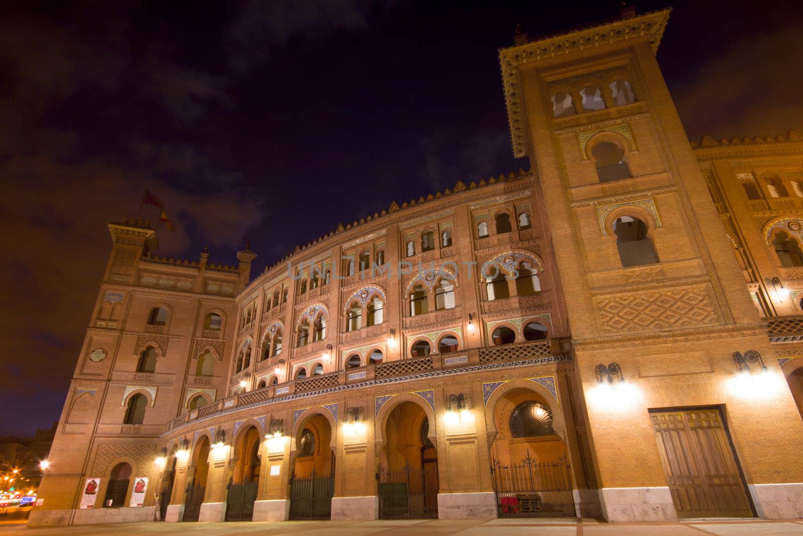 Bullring in Madrid, Las Ventas, situated at Plaza de torros. It is the bigest bullring in Spain.