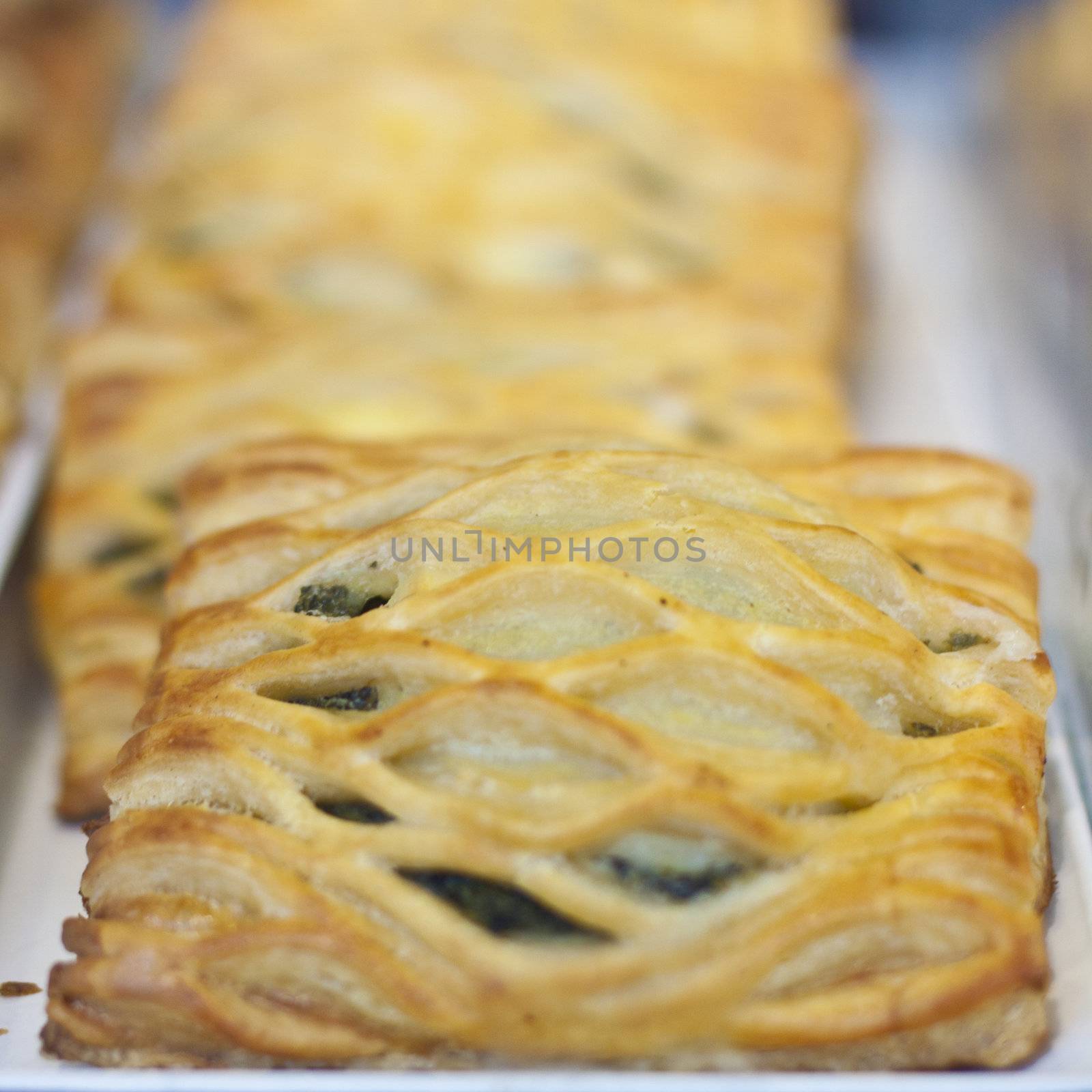 Kind of a  spinach pie often baked in in Mediterranean Countries.