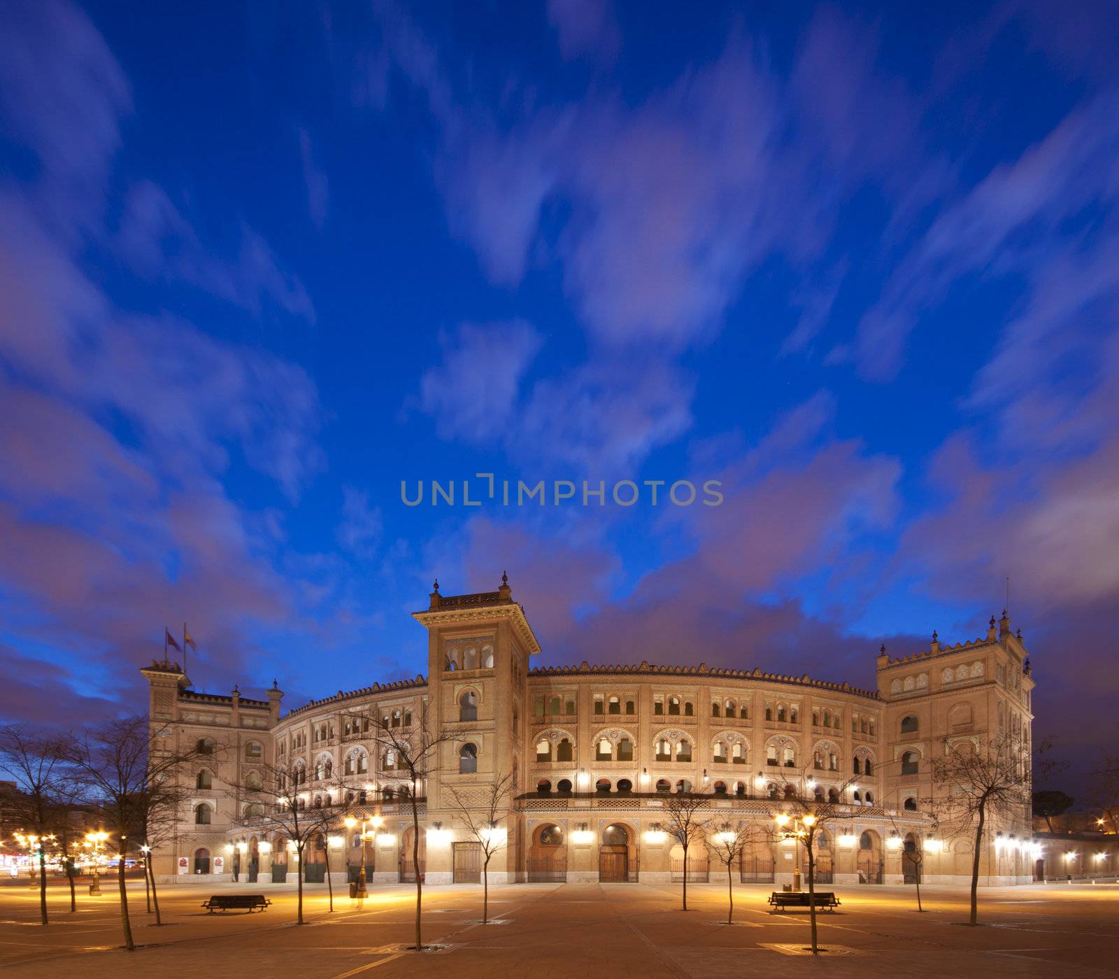 Bullring in Madrid, Las Ventas, situated at Plaza de torros. It is the bigest bullring in Spain.