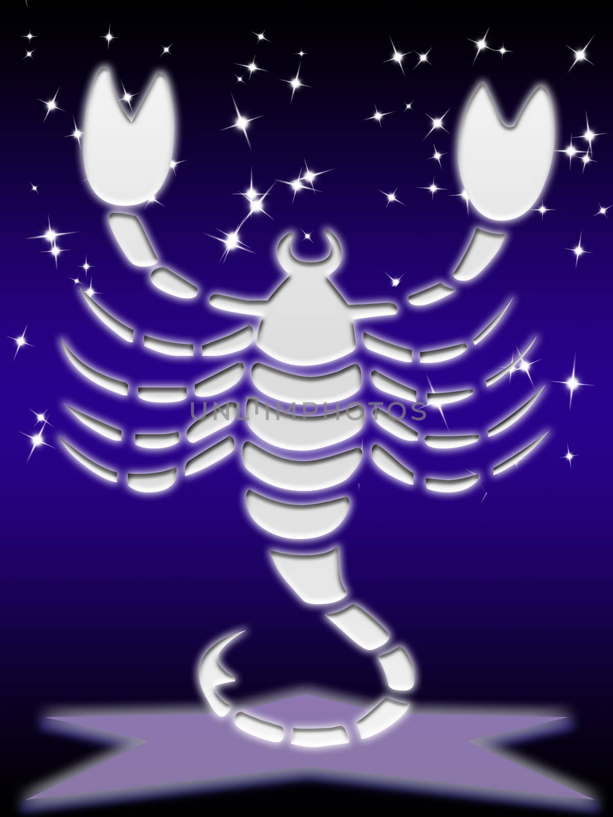 scorpio greeting card of zodiac sign