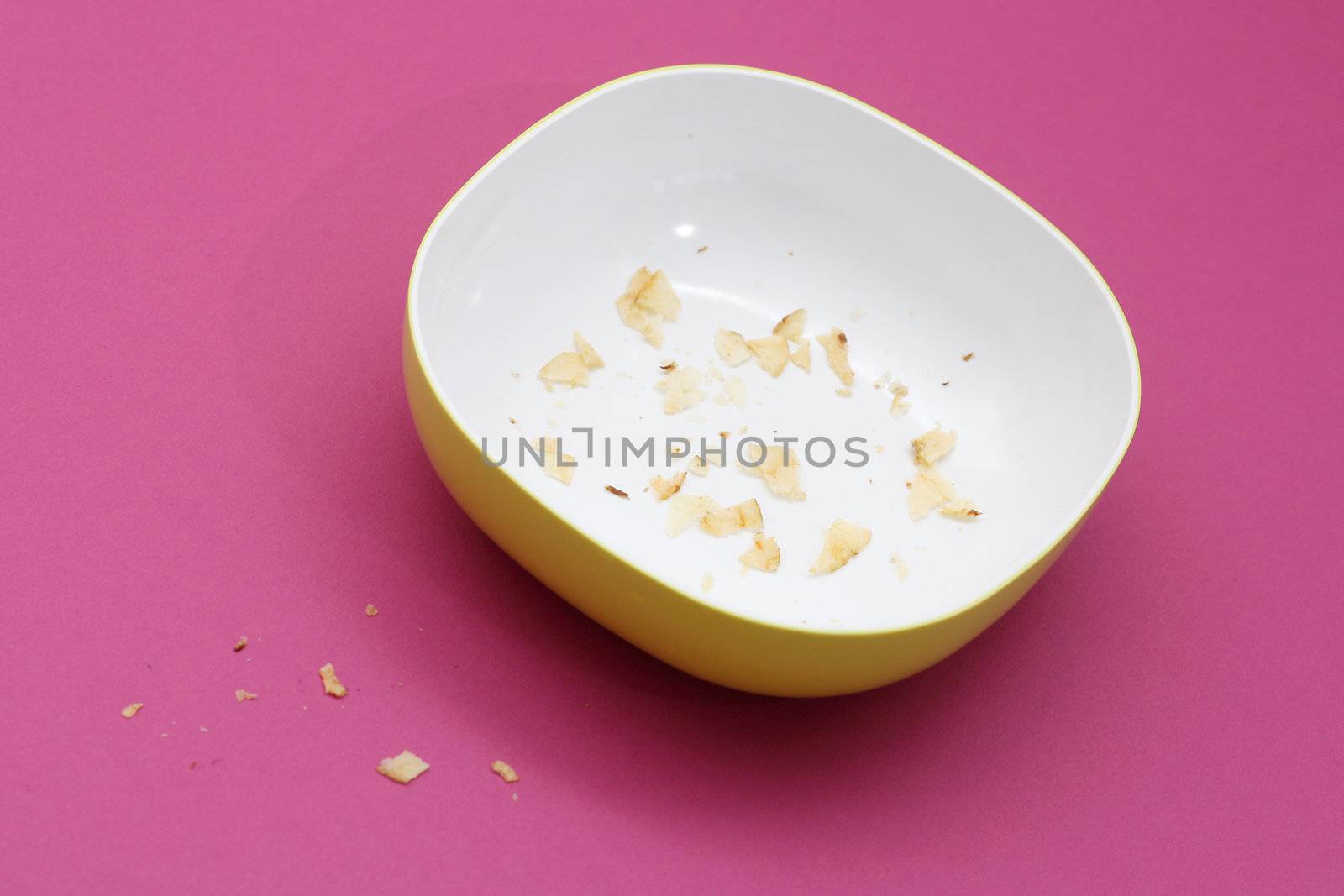 No potato chips left in the bowl