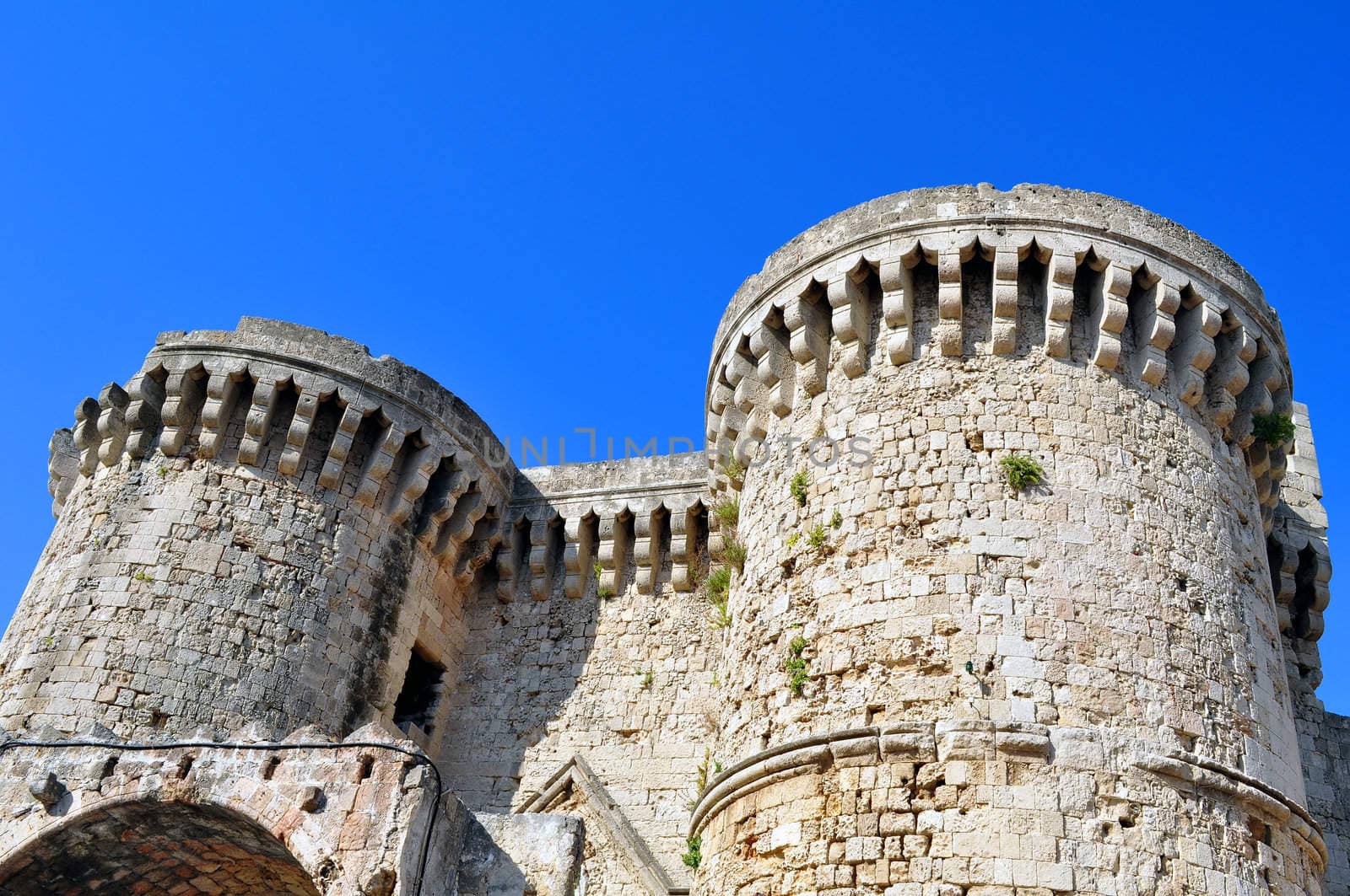 Travel photography: Old town: ancient Rhodes fortress, island of Rhodes, 

Greece