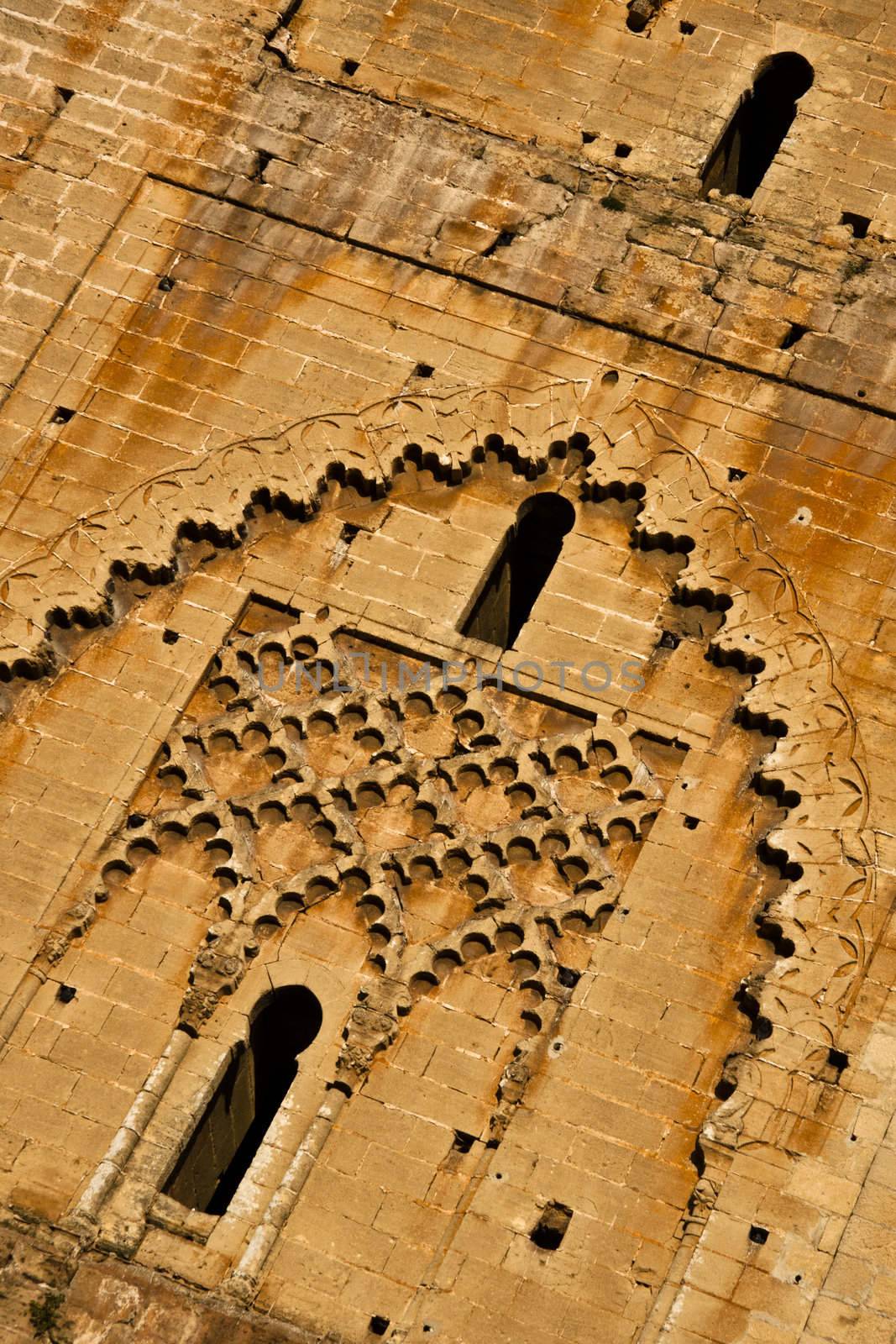 Hassan Tower, minaret of an unfinished twelfth_century mosque in Rabat, Morocco, North Africa