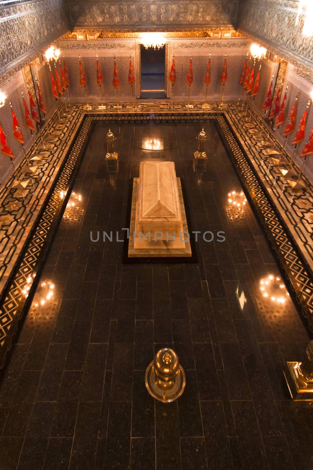 Masrble tomb in the mausoleum in Rabat