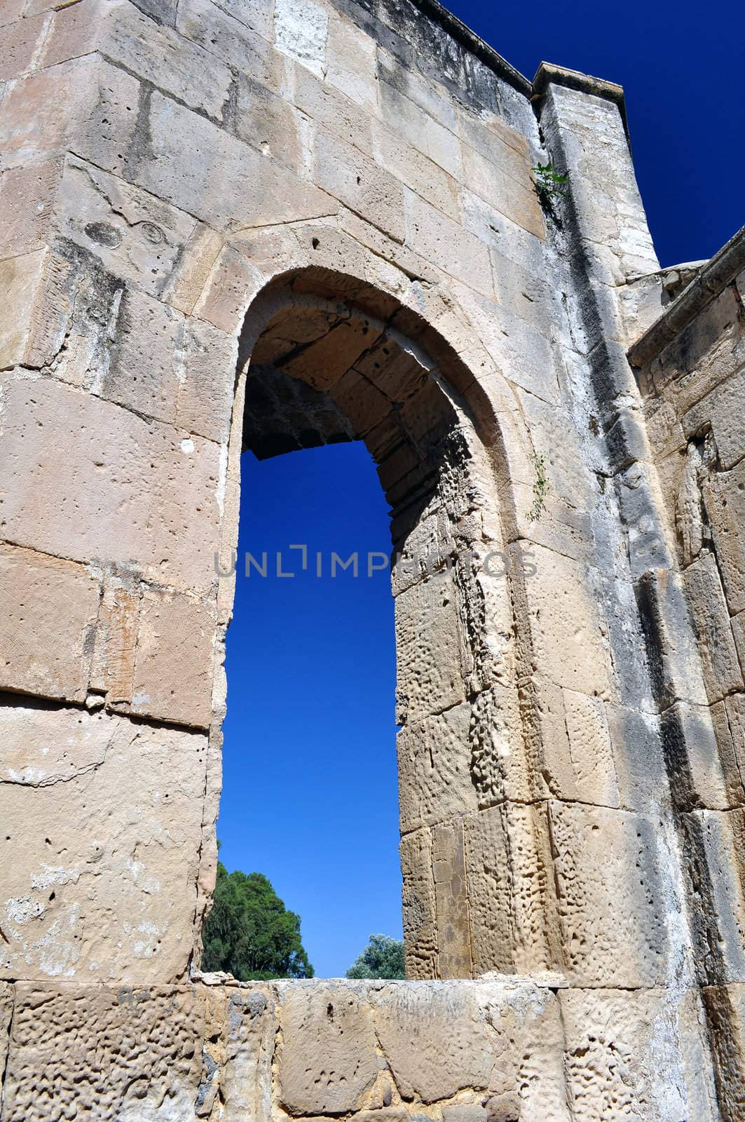 Travel photography: ancient Basilica of Ayios Titos (Saint Titus) in 

Gortyn, Crete, Greece