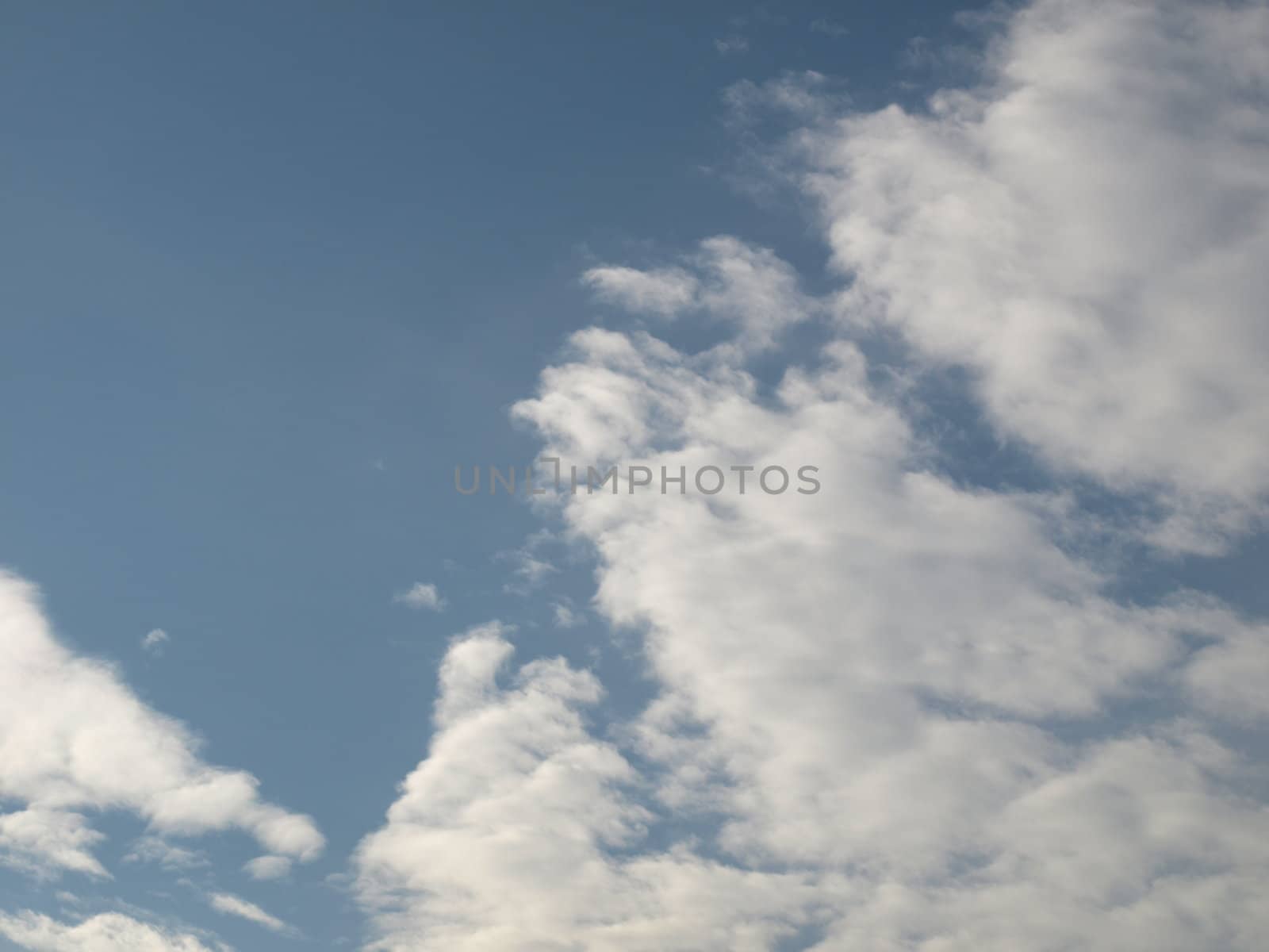 Blue sky with white clouds background