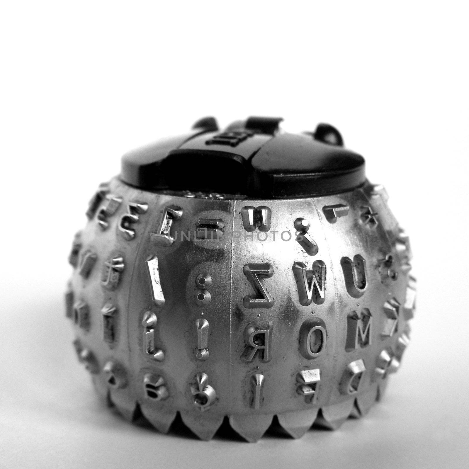 Vintage typeball print head for computer printer