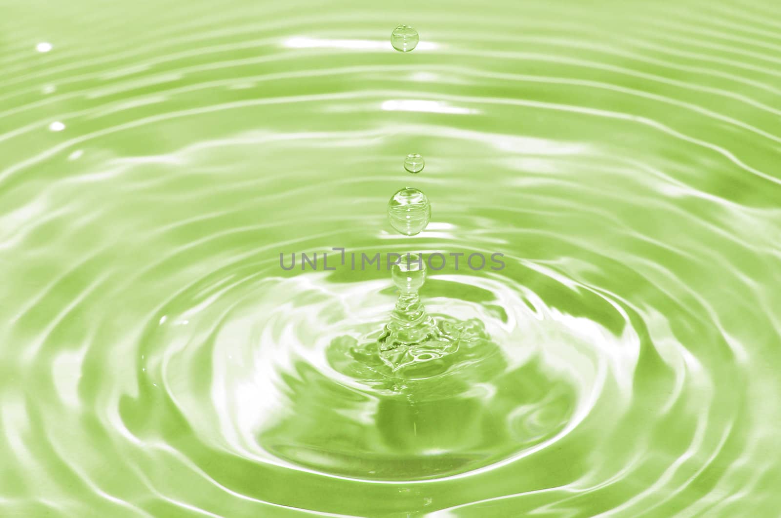 Close up macro of water drop droplet