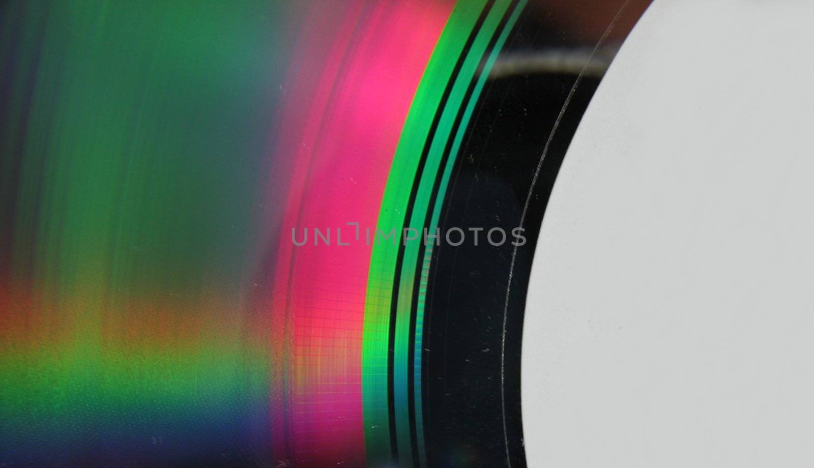 Details of grooves found on an old laser disk