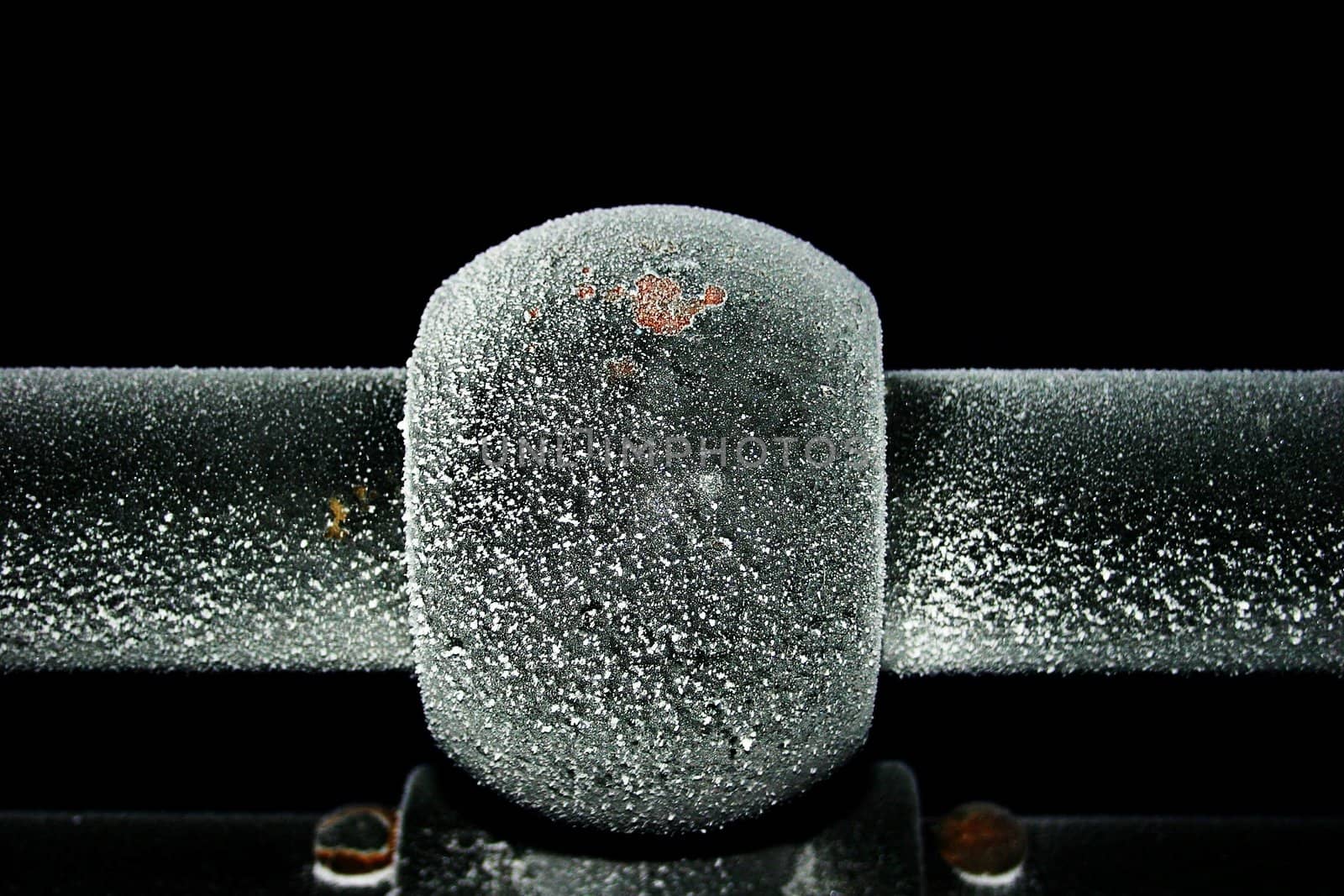 Piece of frosted railing