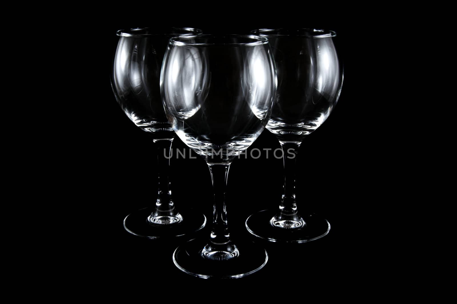 empty cocktail glasses