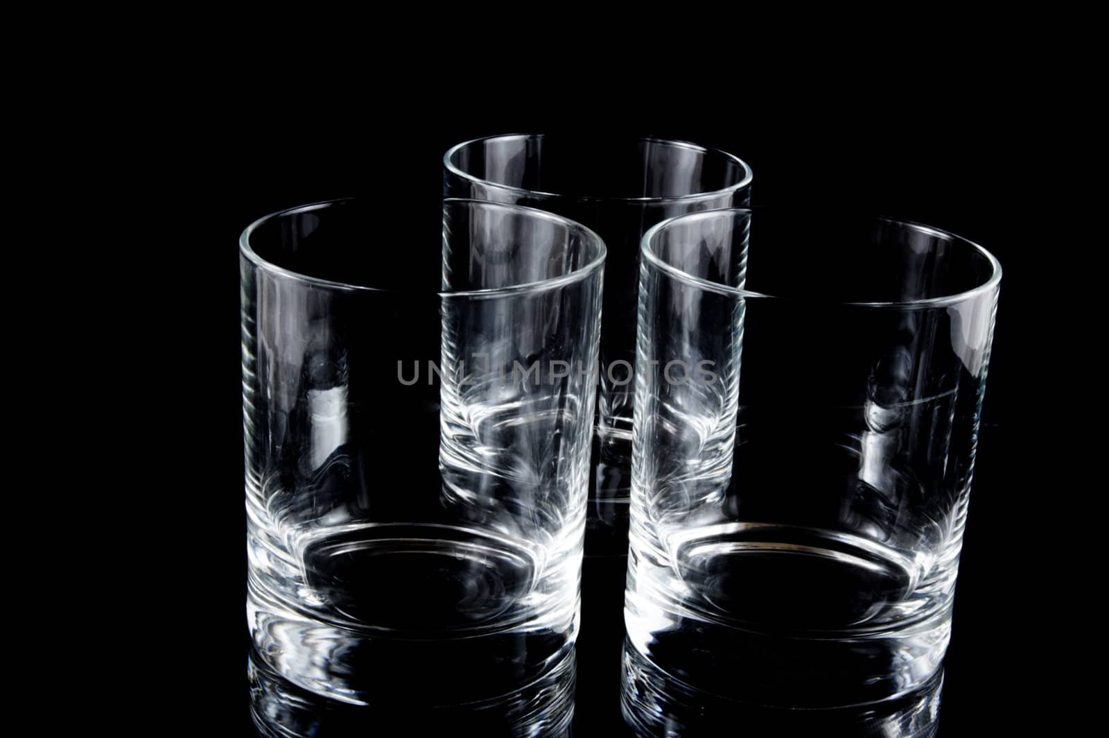 empty cocktail glasses