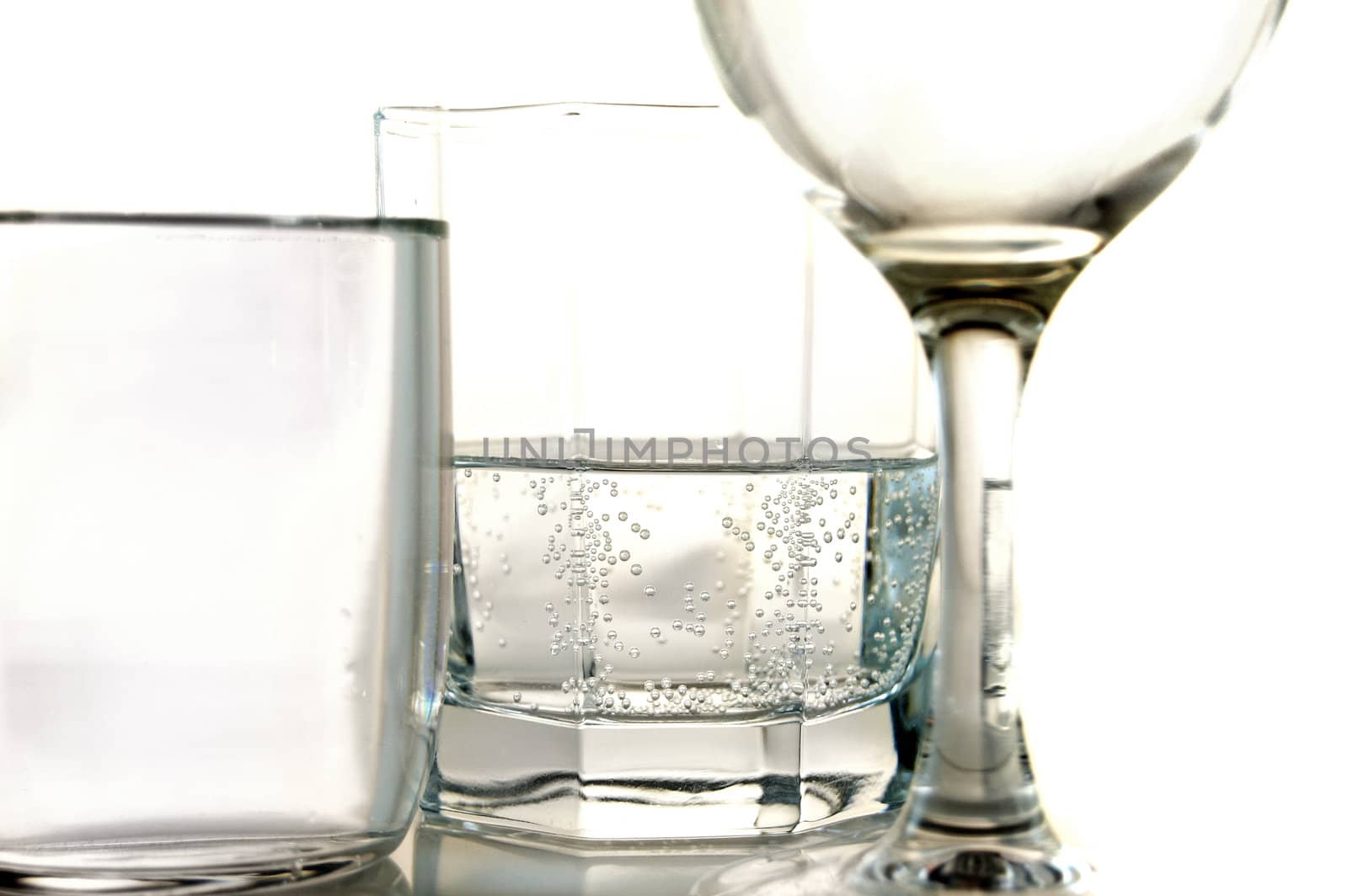 glass on white