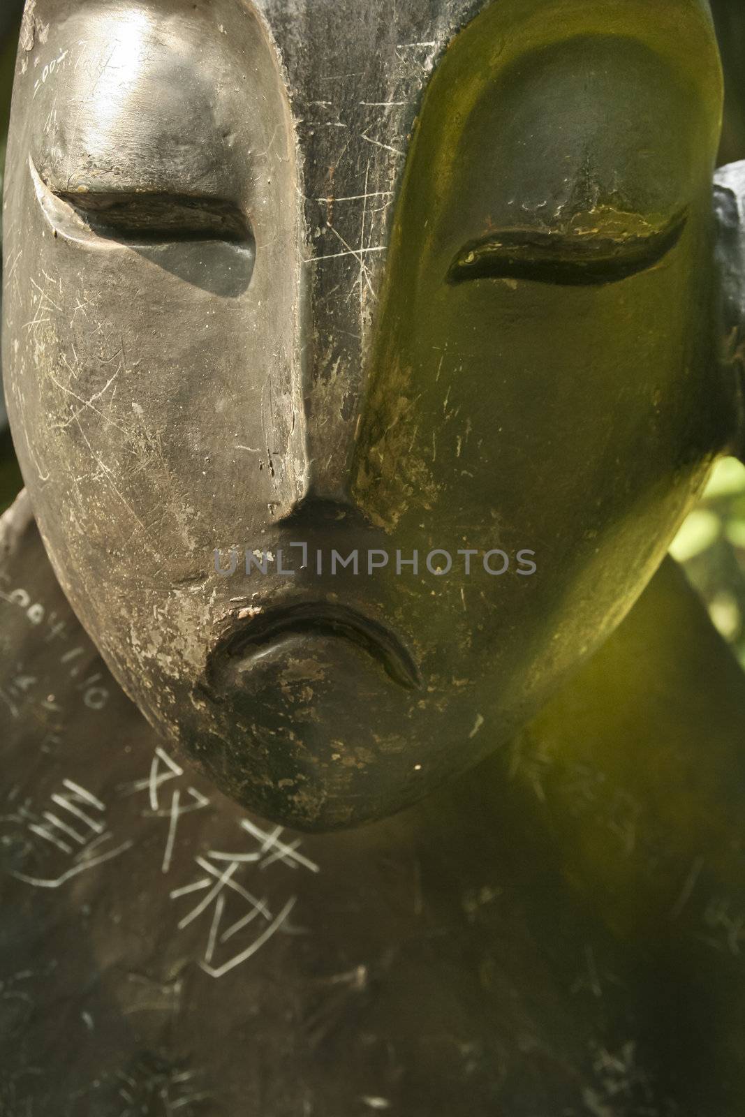 Statue shot in one of the traditional chinese gardens