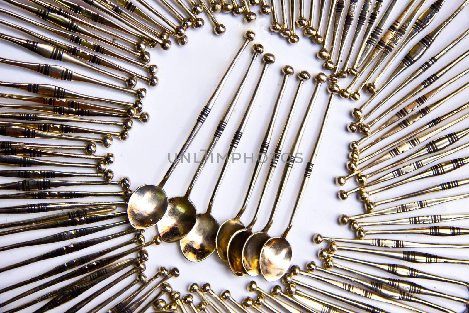 Tea spoons selling at the moroccan souk