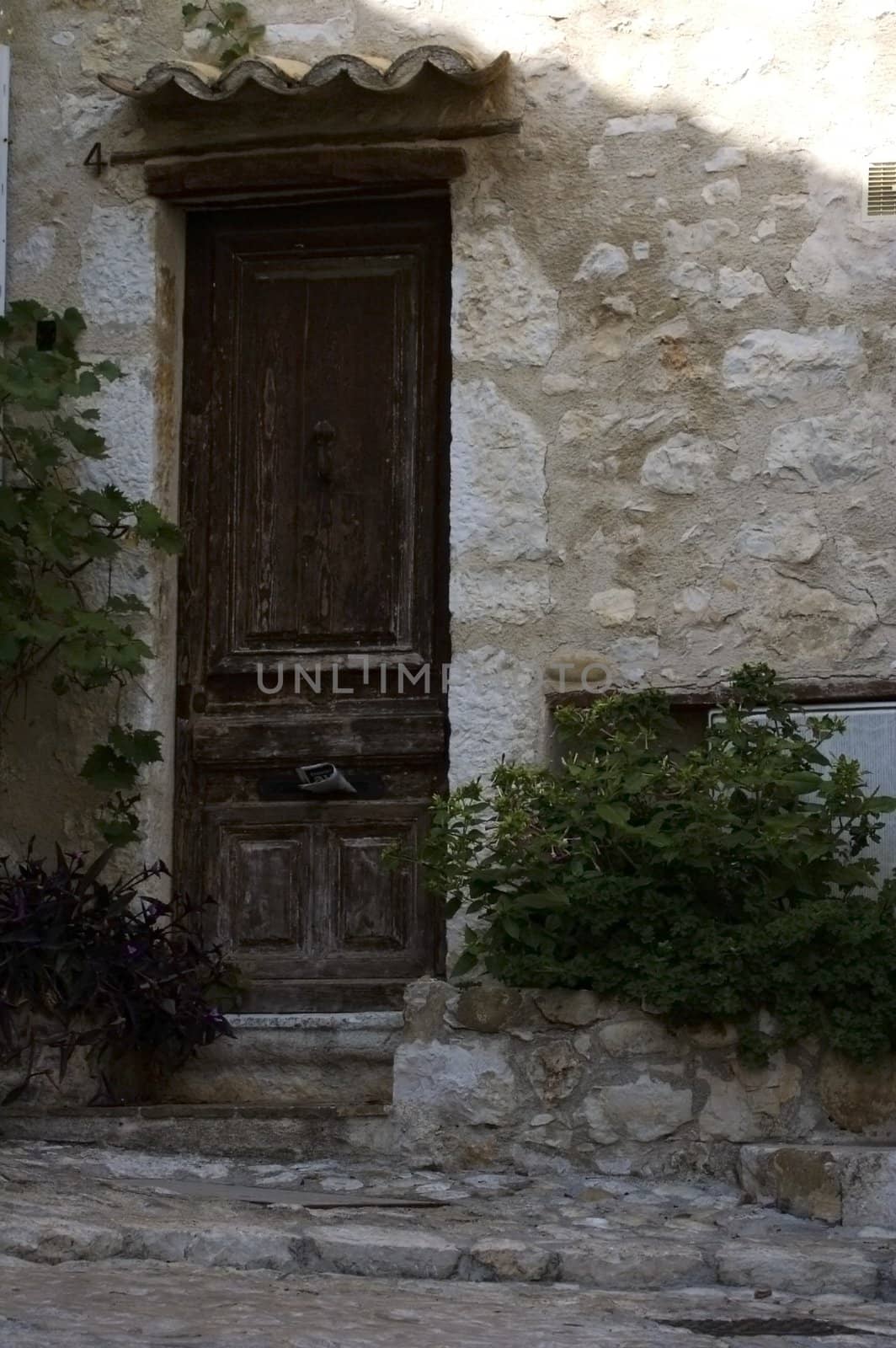 Old door in the ancient house