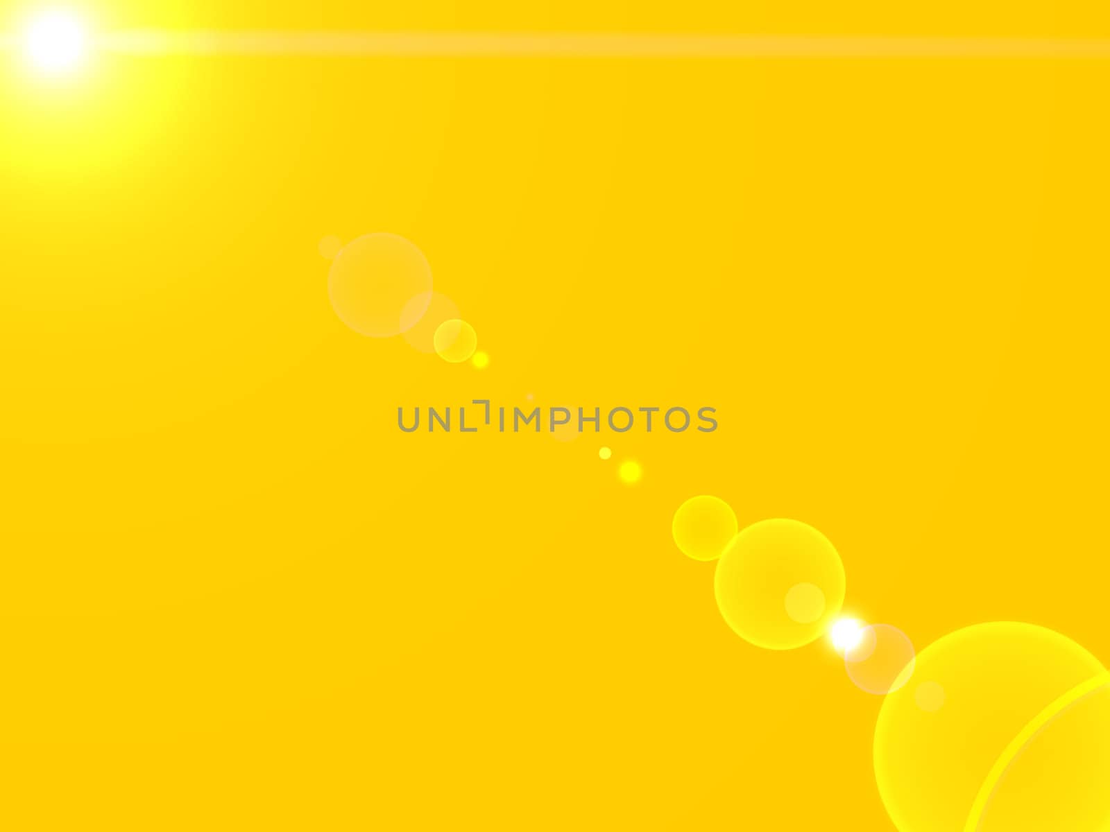 Light flares over a bright yellow background