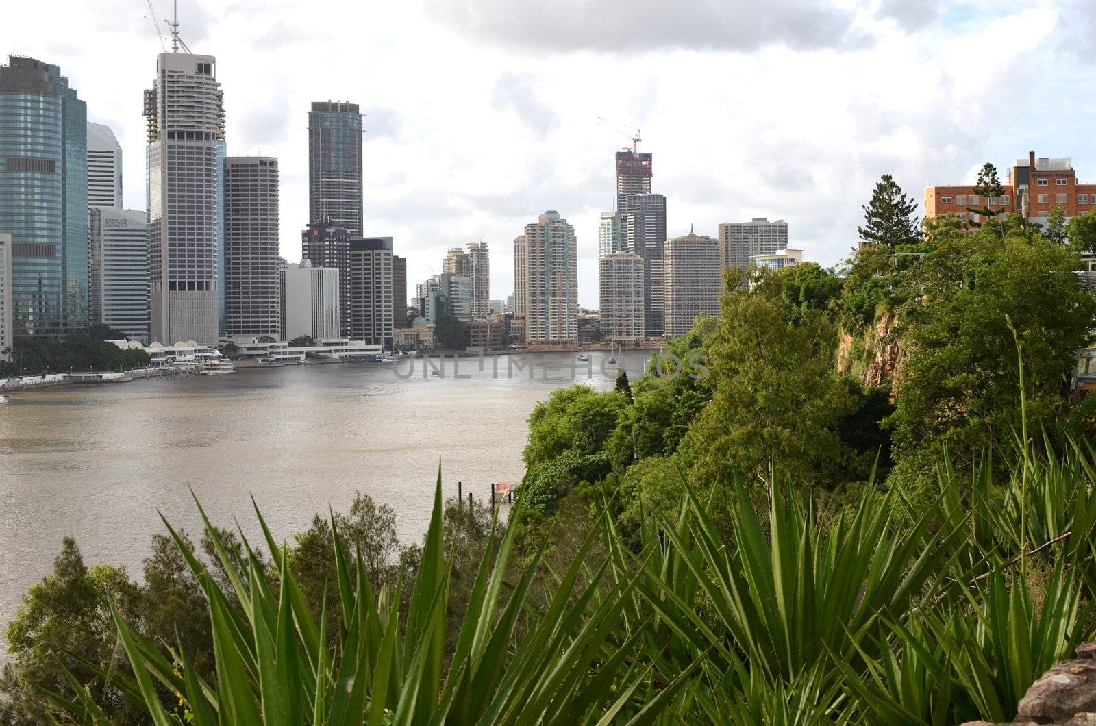 Brisbane, a city of around two million people is the capital of Queensland, Australia. This photo was taken from the top of Kangaroo Point cliffs.