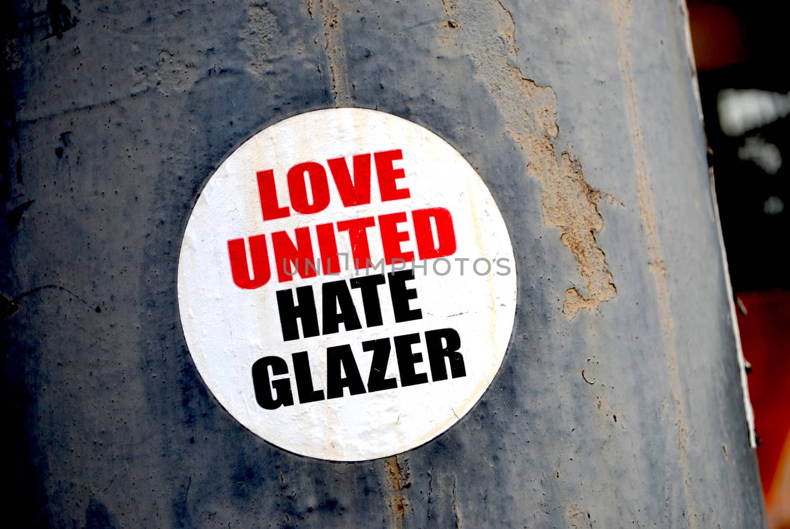 A football supporter sticker.