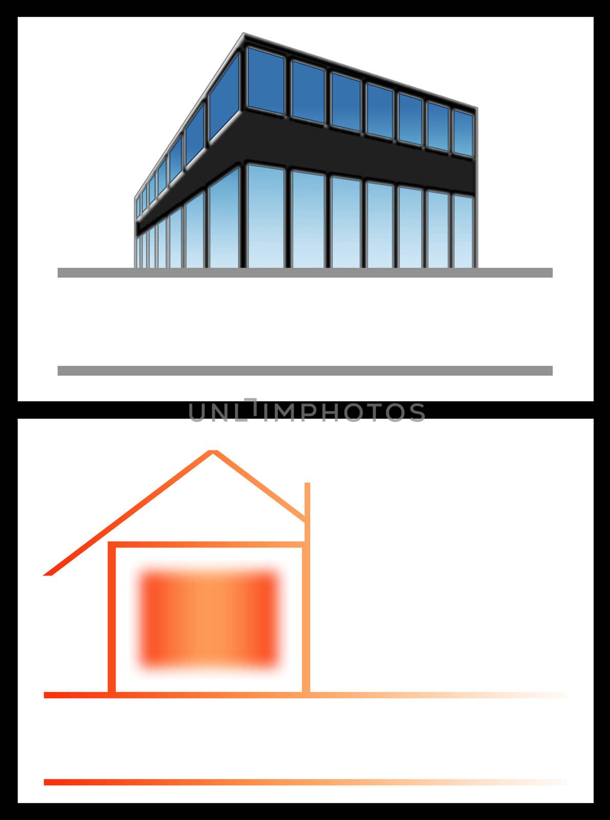 Illustration for real estate with free space for your brand, slogan or message
