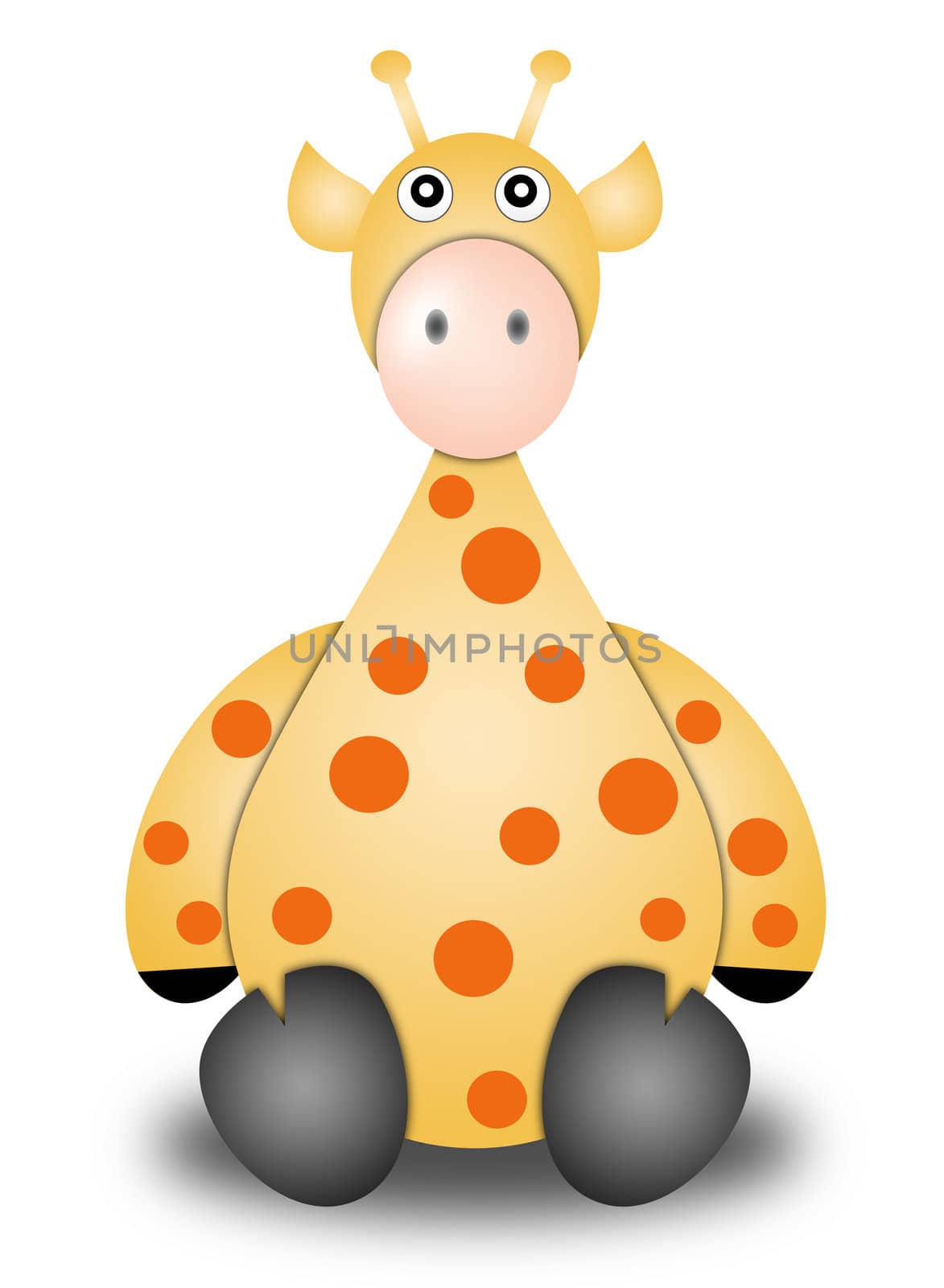 giraffe. Illustration cartoon style. white background