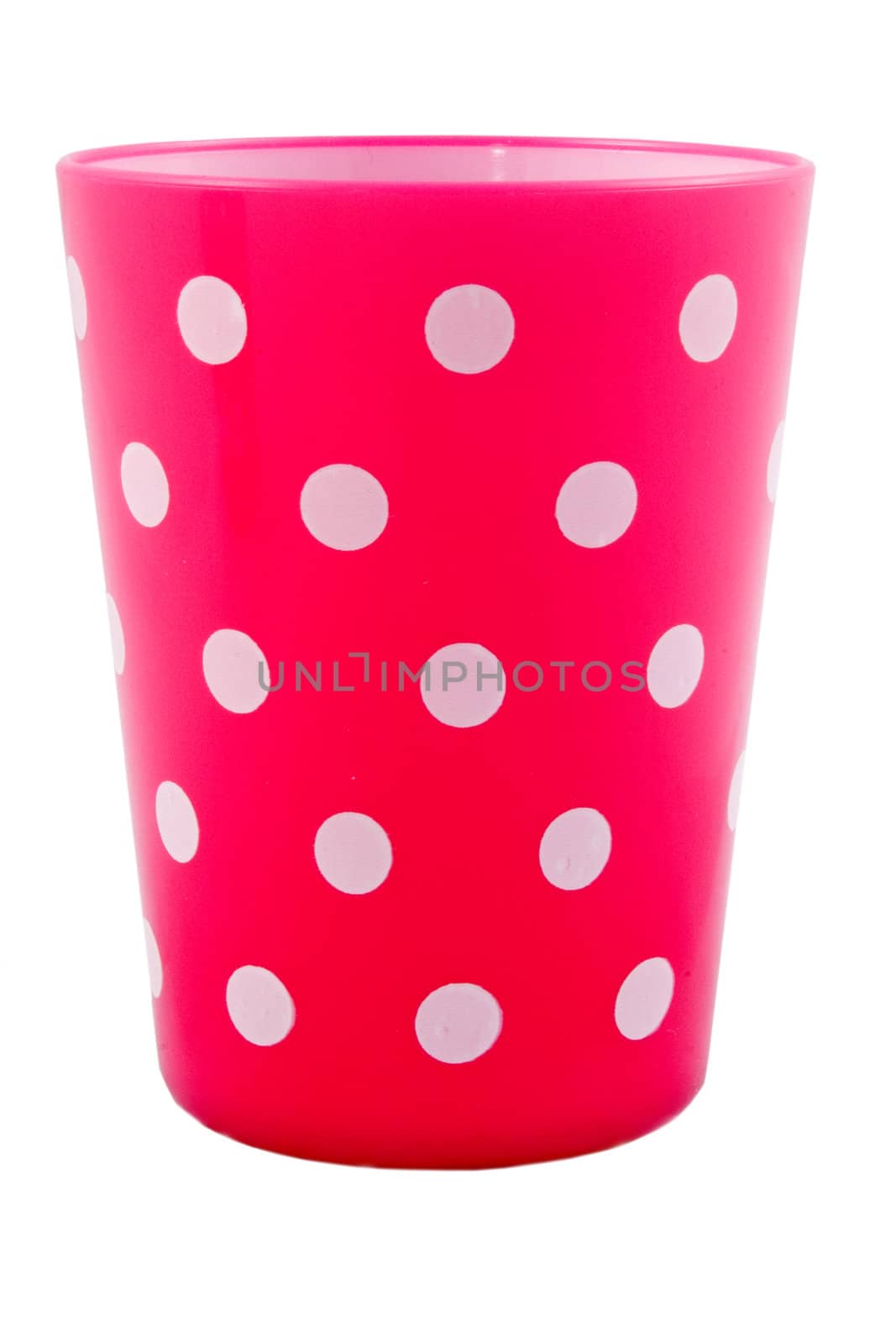 colorful pink dotted cup by ladyminnie