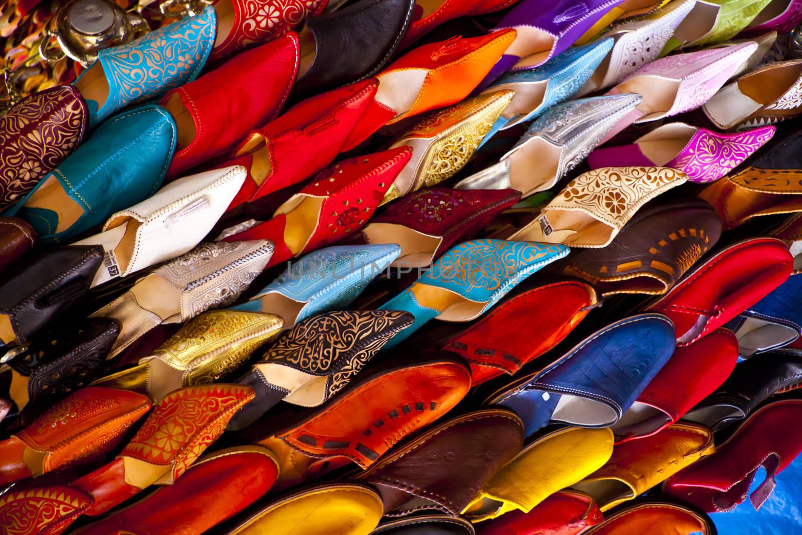 Handcrafts shot at the market in Marocco