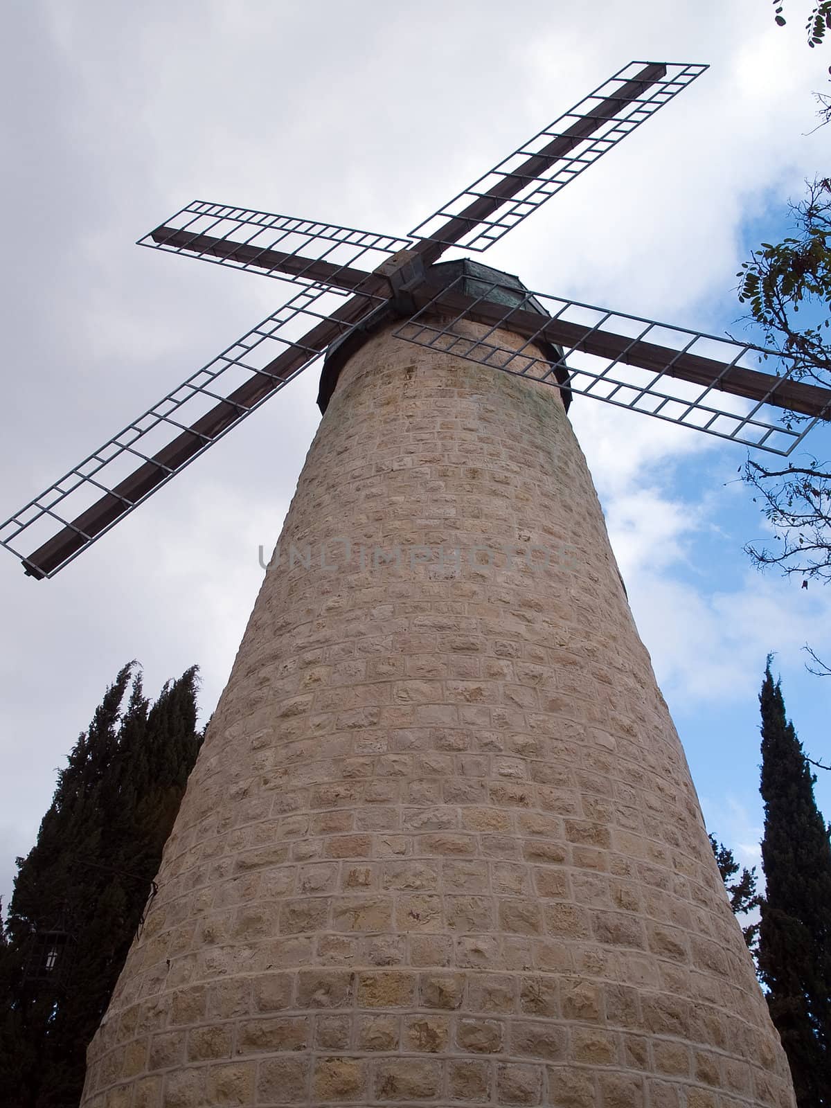 Montefiore Windmill Yemin Moshe Jerusalem Israel by Ronyzmbow