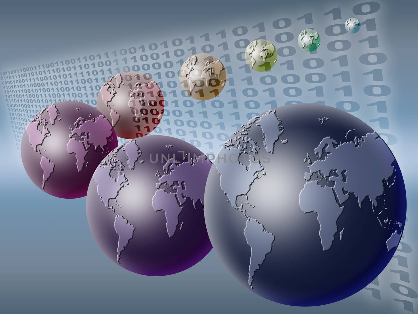 technology background with world map and binary code
