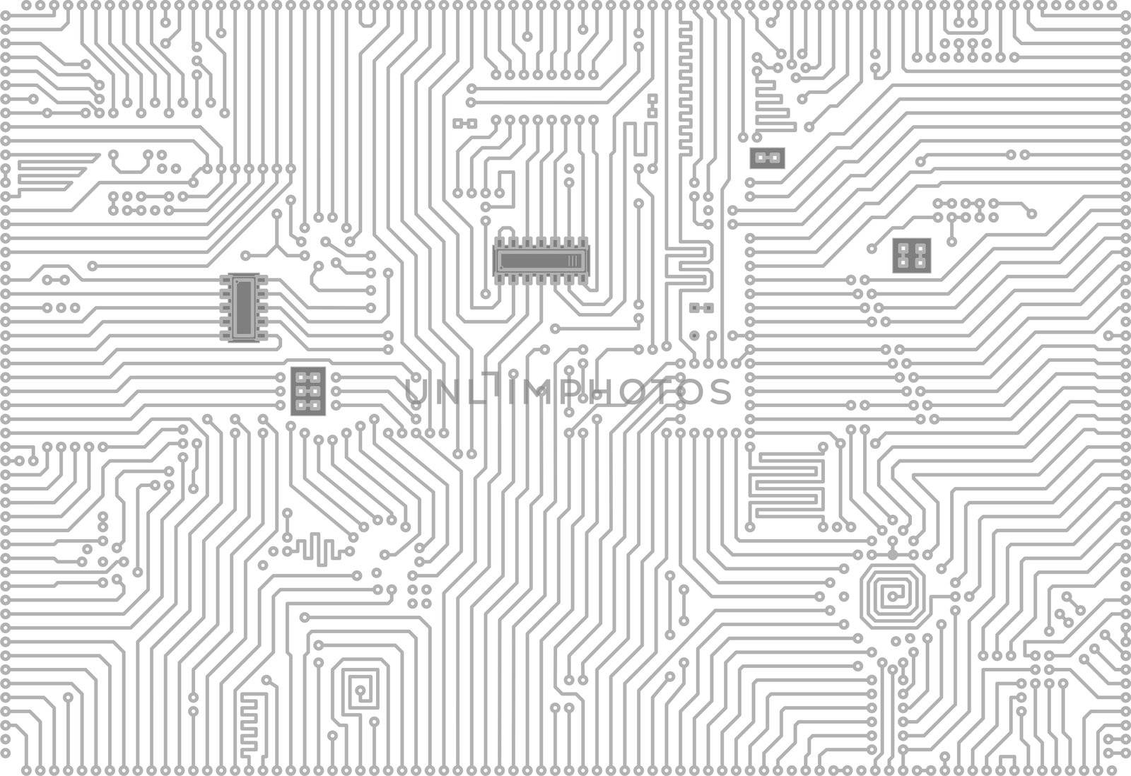 Hi-tech gray and white industrial electronic vector background      
