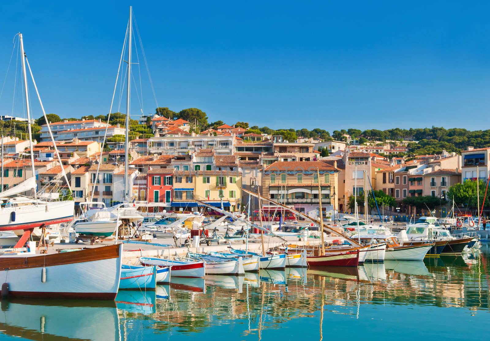 The seaside town of Cassis in the French Riviera by akarelias