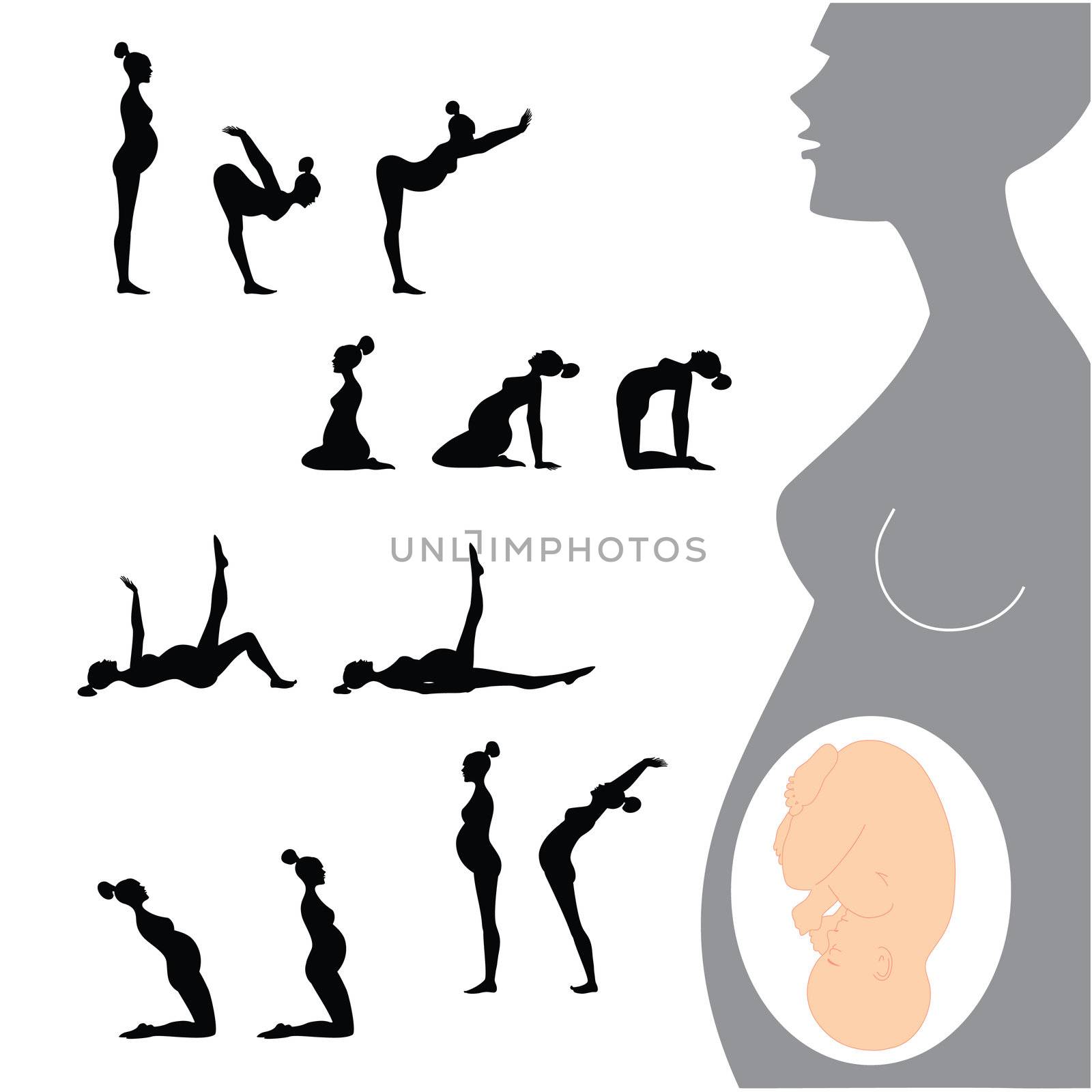 gymnastics for pregnant women - a set of exercises