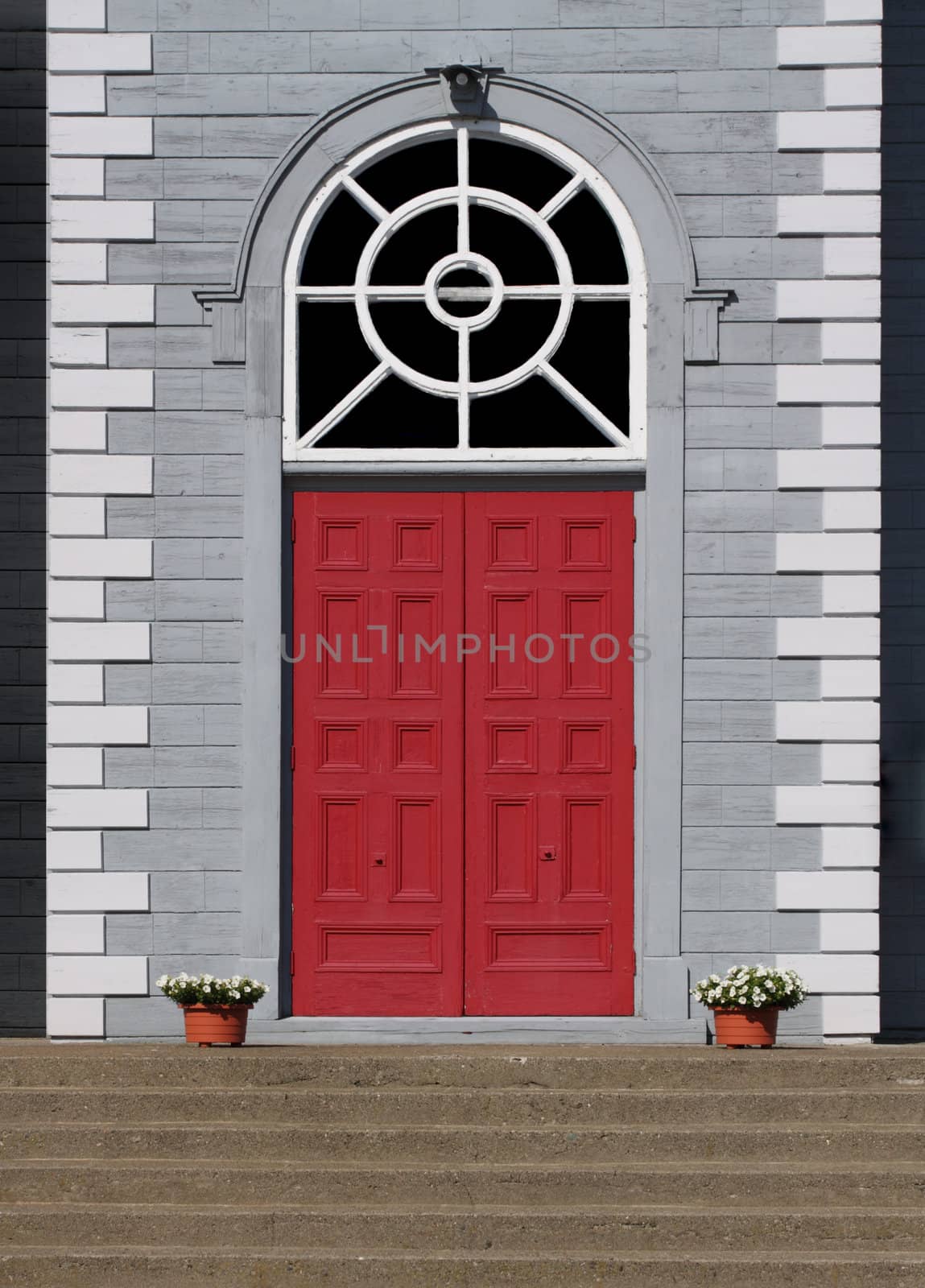 closeup on oldfashion church doors