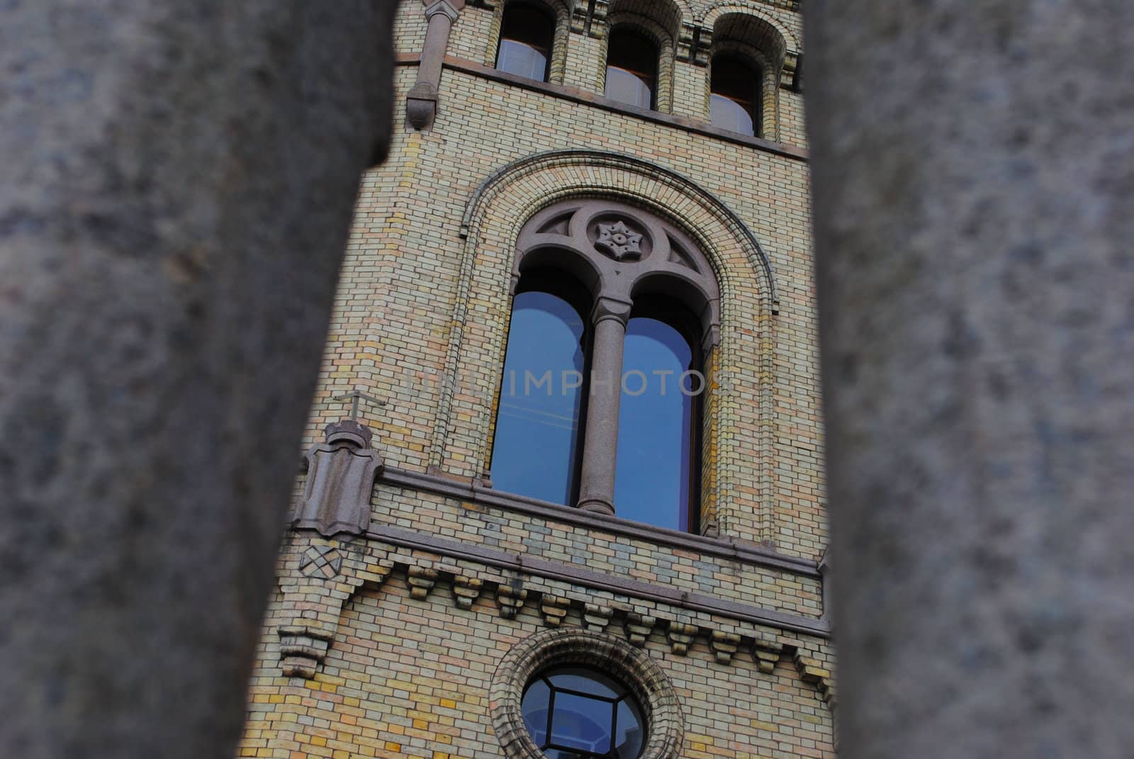 The Norwegian Parliament (Stortinget) in Oslo, Norway.