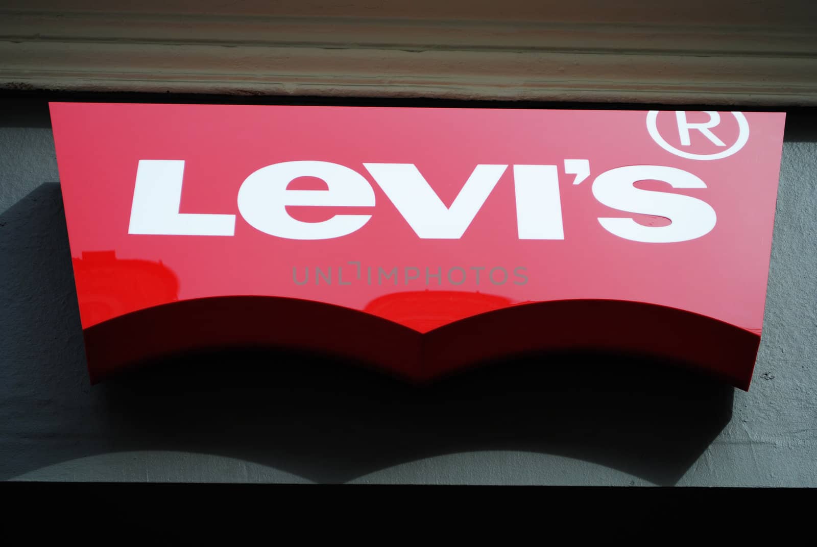 Sign of a Levi's store in Oslo, Norway.