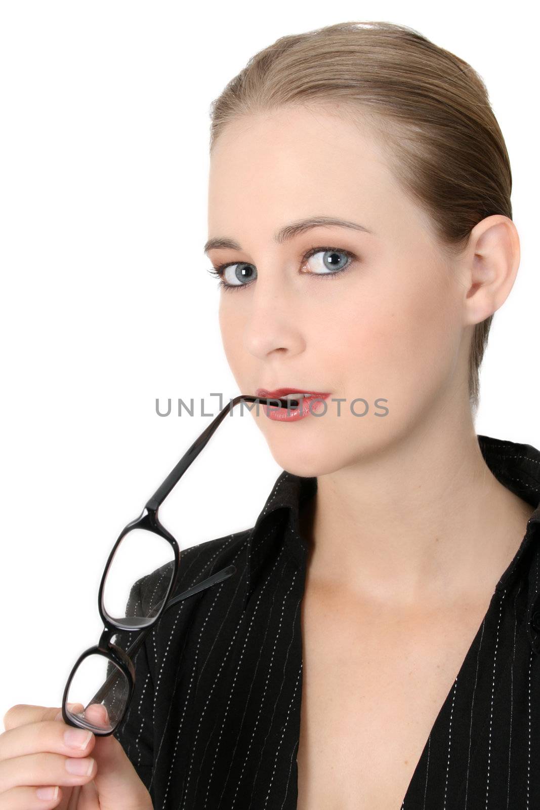 Beautiful young business model in professional attire
