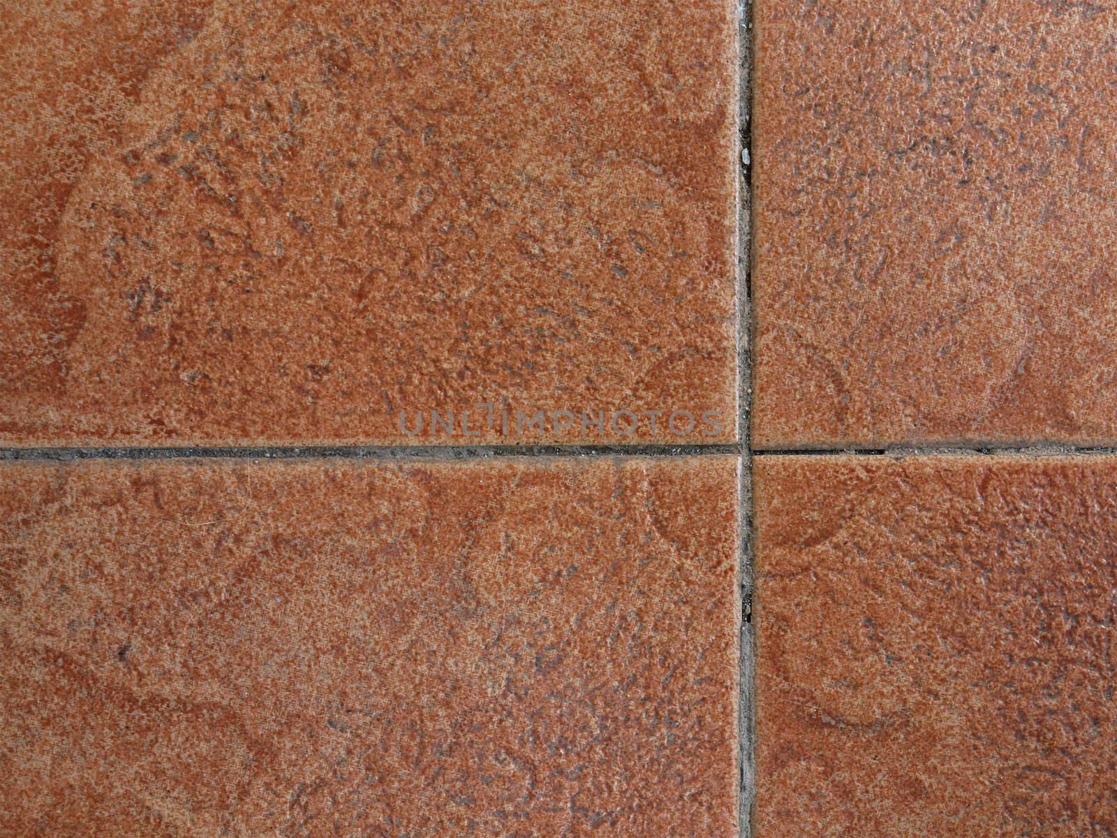 old brown concrete floor tile pattern