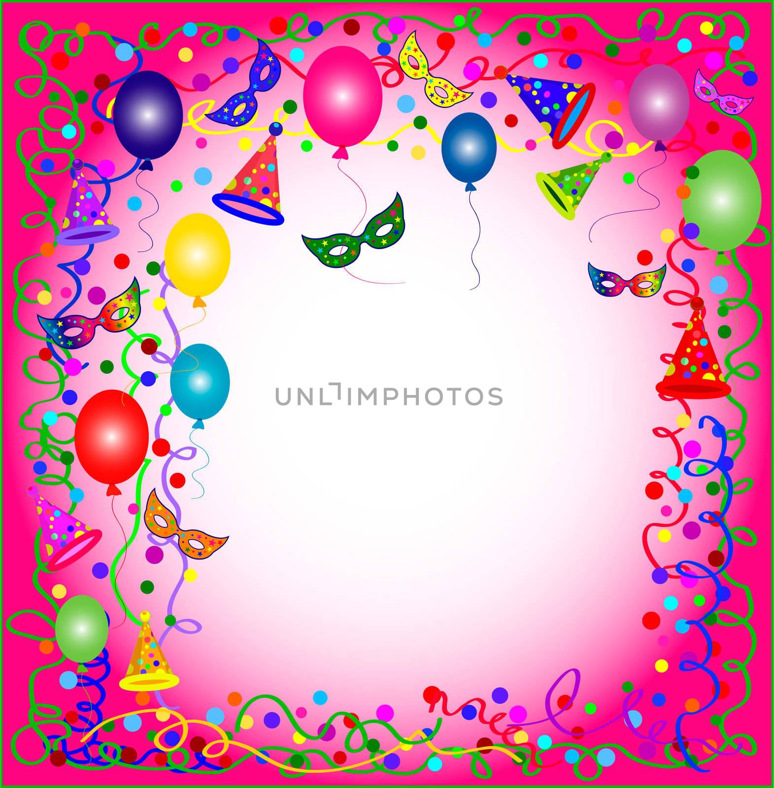 illustration of a colorful party background