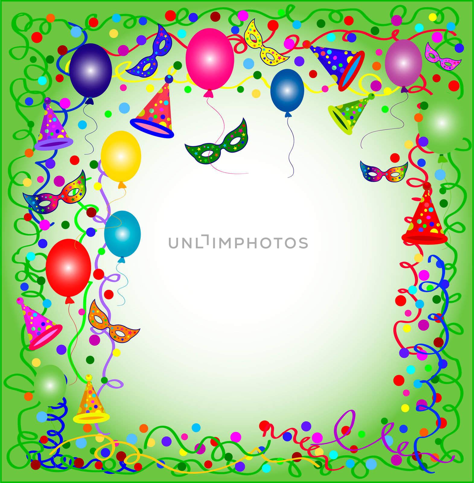 illustration of a colorful party background