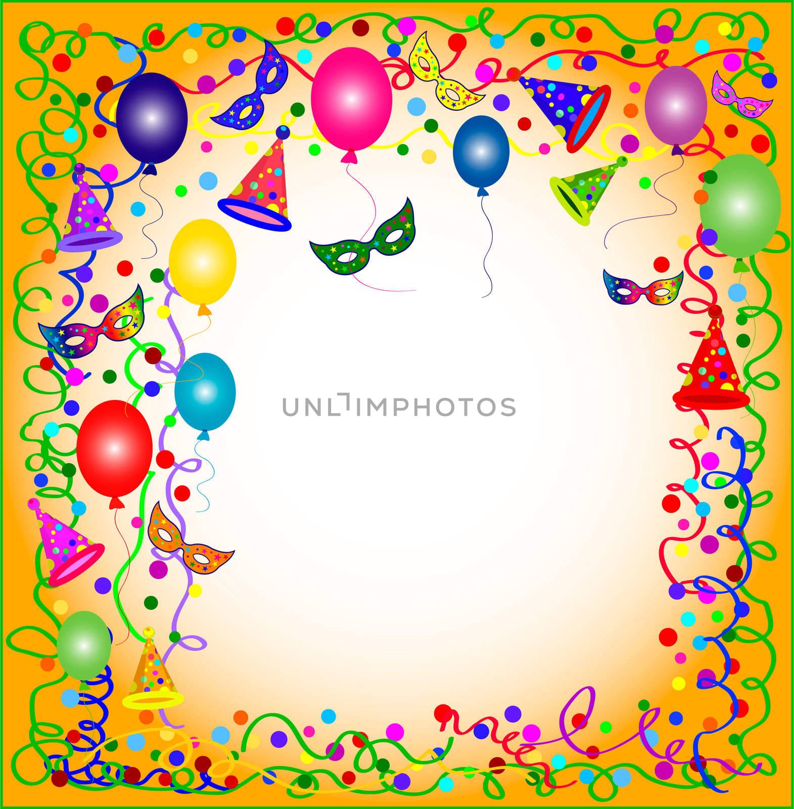 illustration of a colorful party background