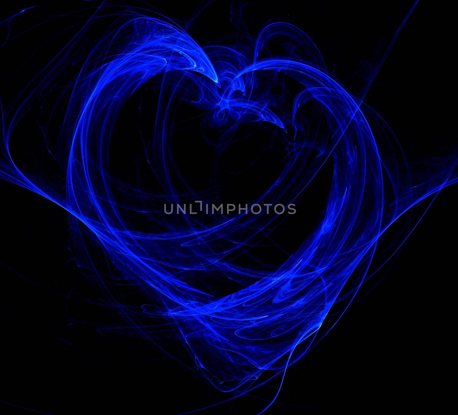 illustration of a abstract heart fire background