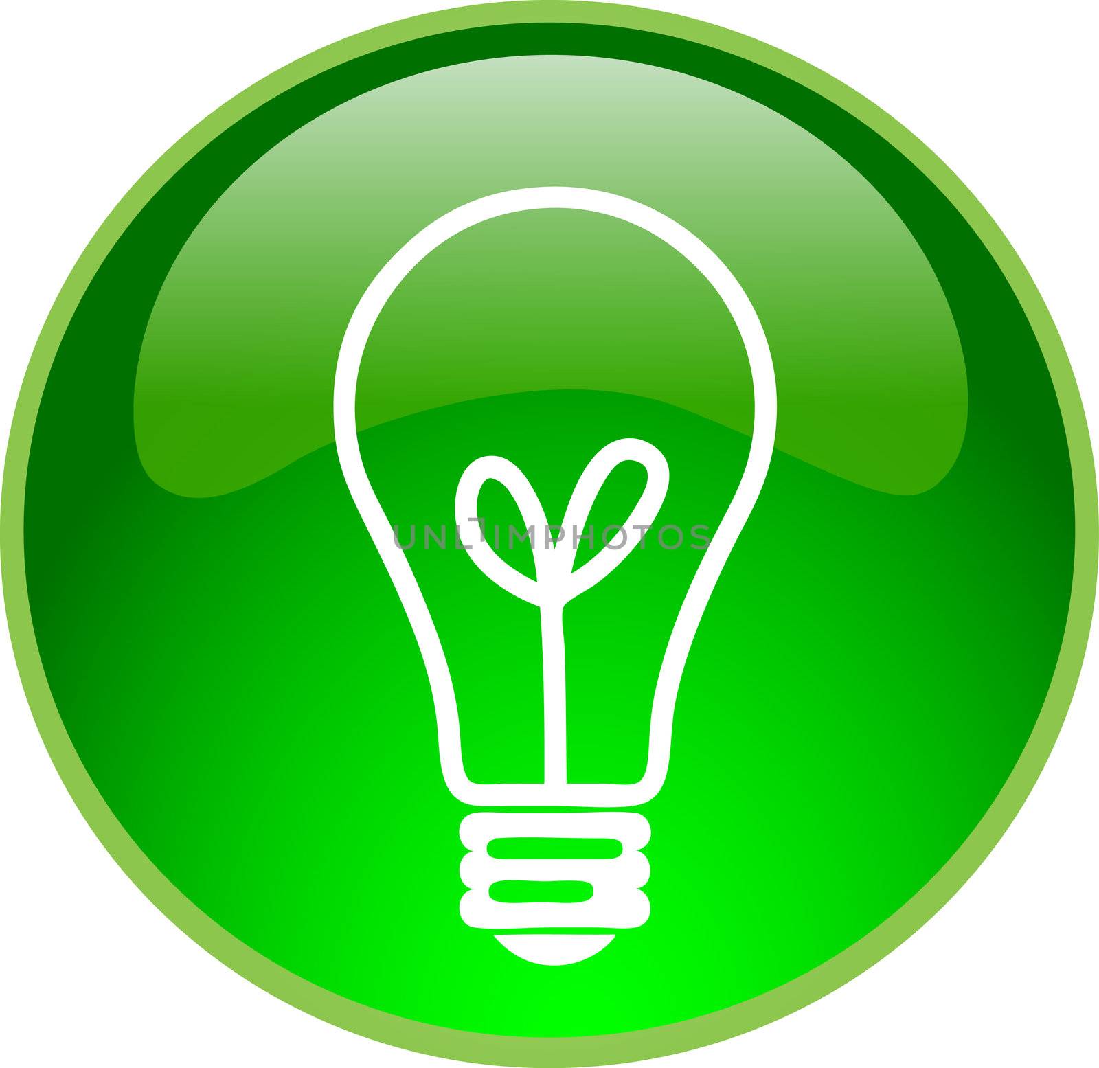 green bulb button by peromarketing