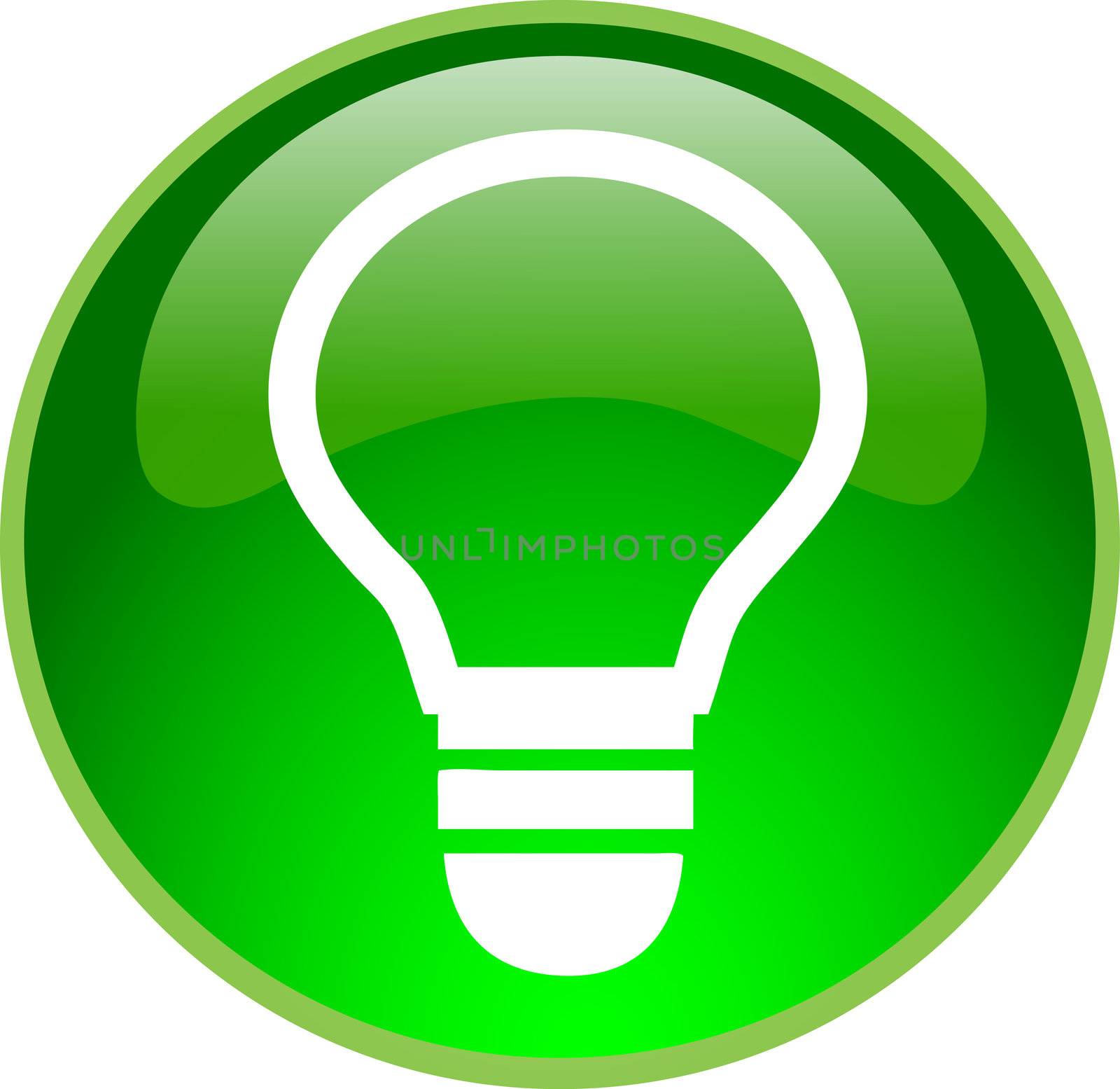 green bulb button by peromarketing