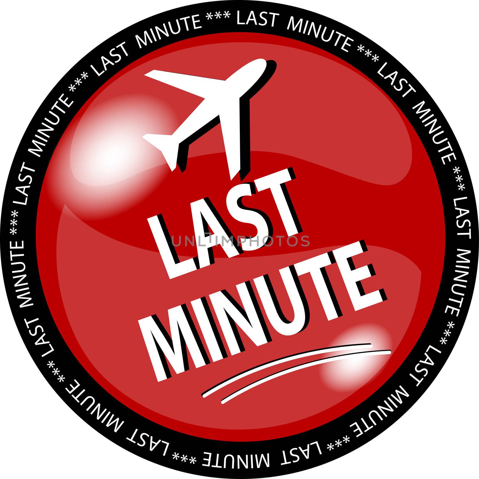 red last minute button by peromarketing