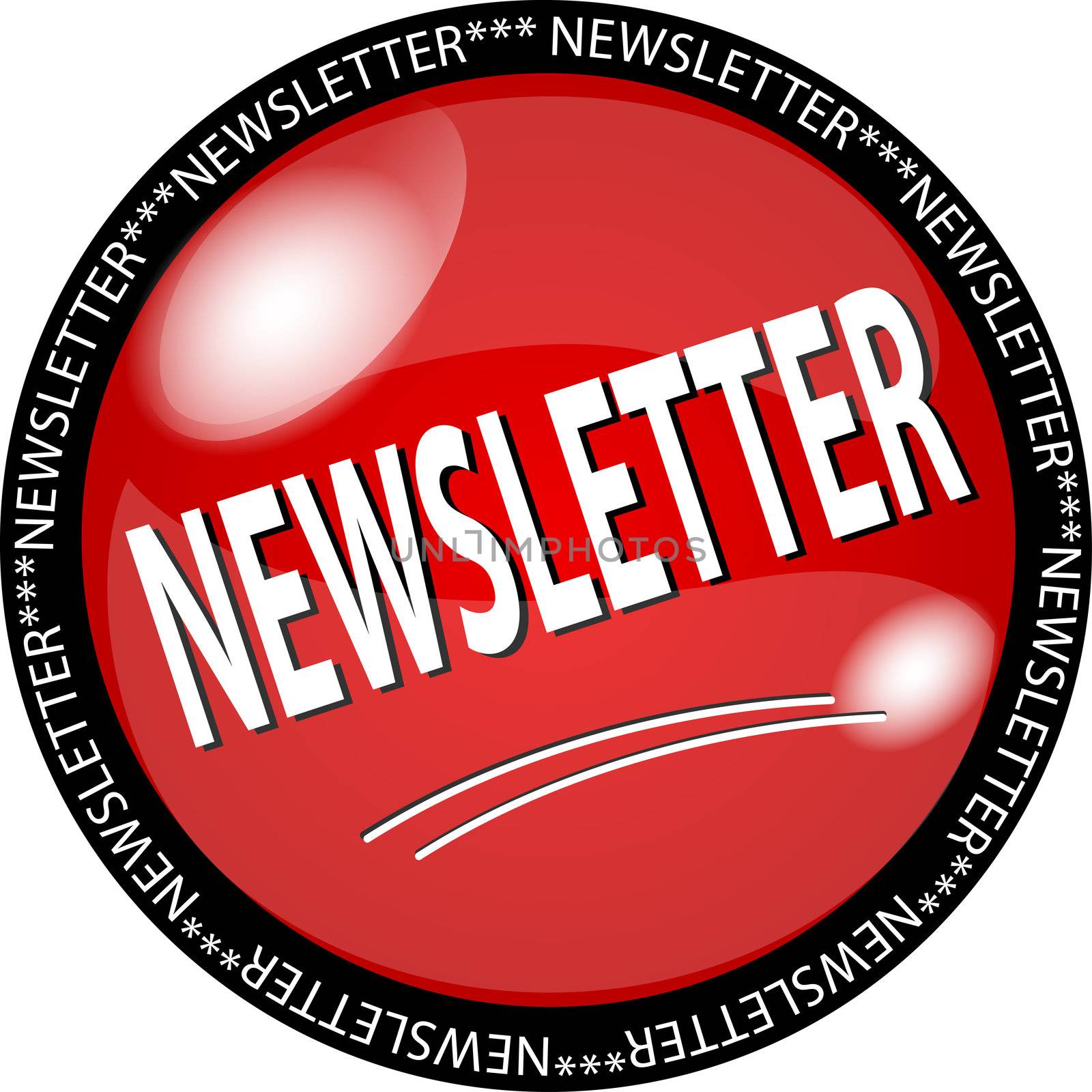 illustration of a red newsletter button