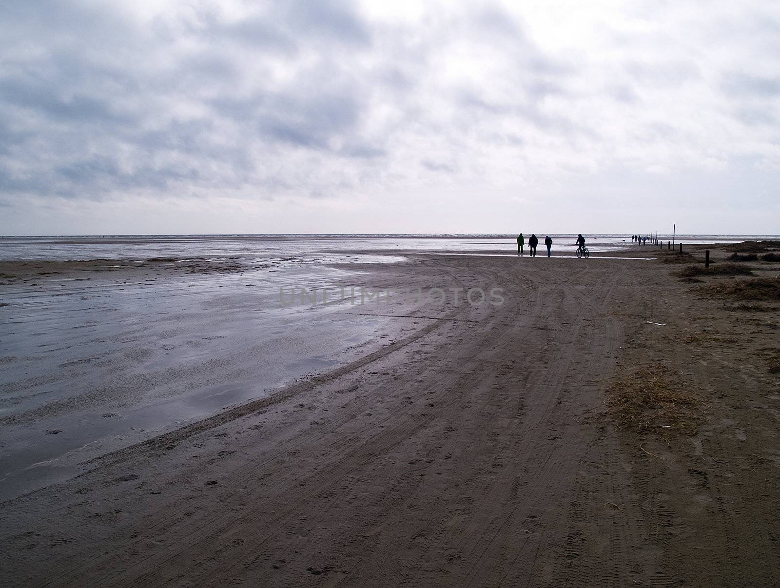 People walking on a beach  by Ronyzmbow