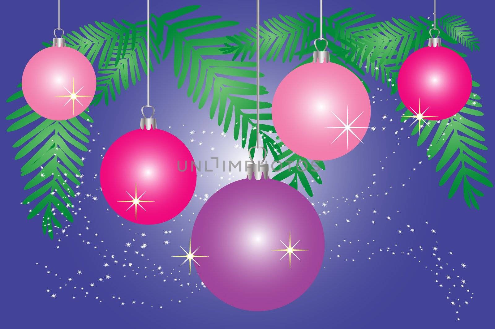 pink christmas balls by peromarketing