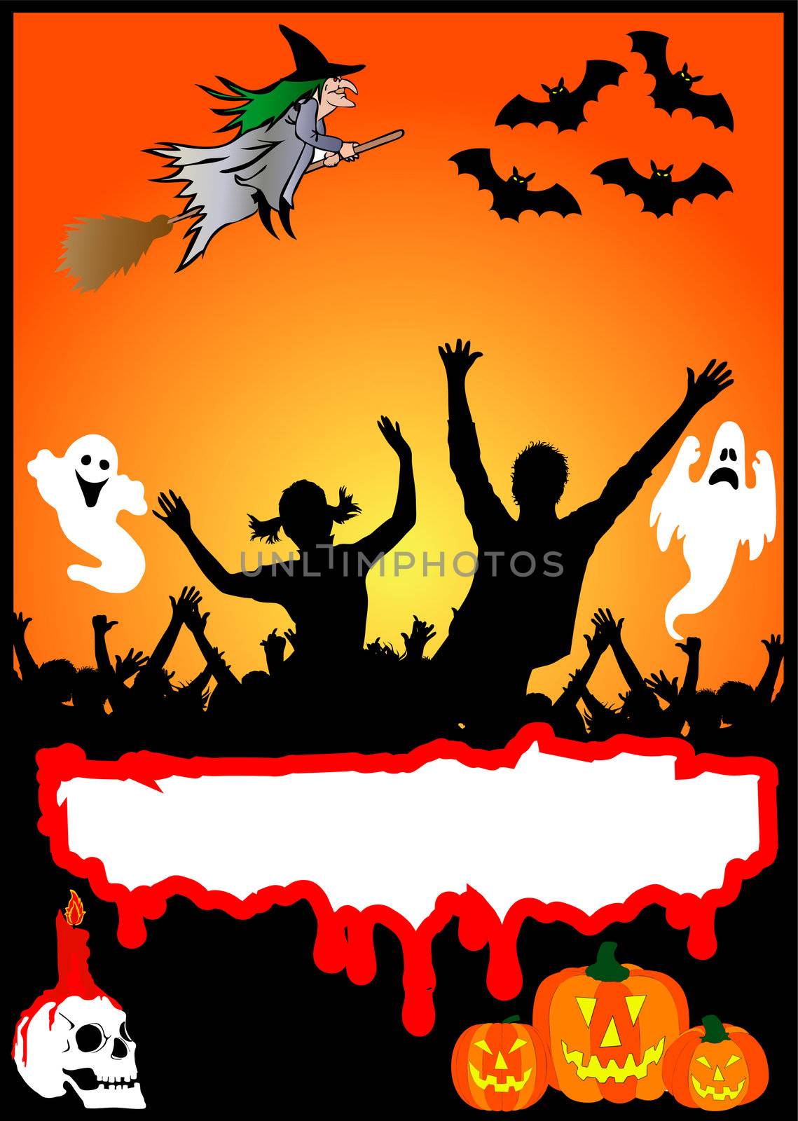 Halloween Party Placard by peromarketing
