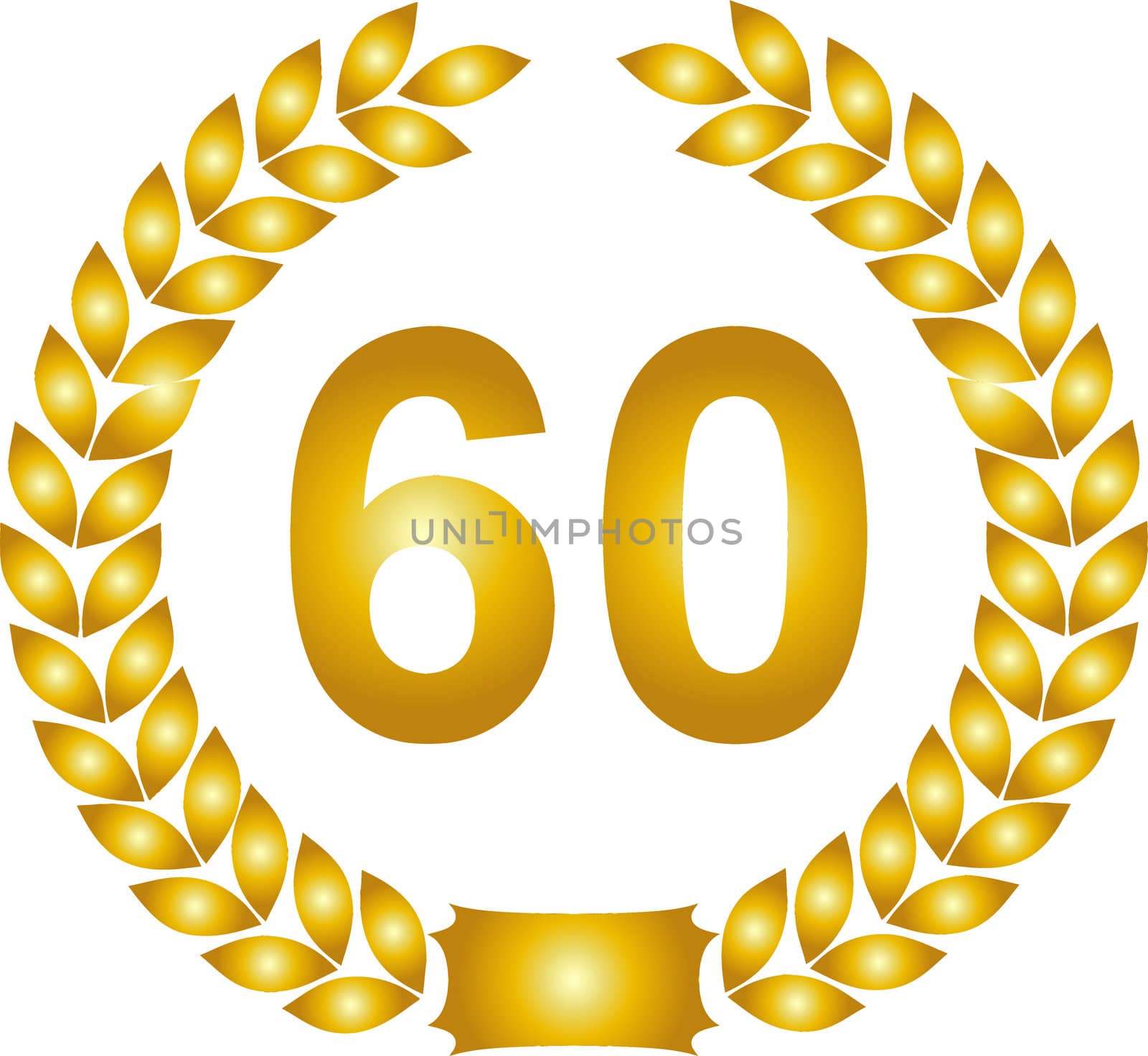 golden laurel wreath 60 years by peromarketing